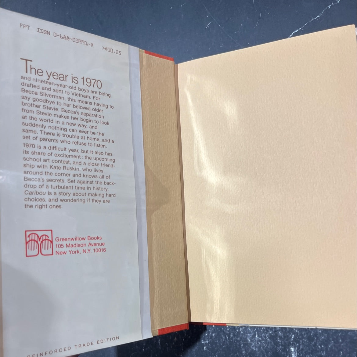 caribou book, by meg wolitzer, 1985 Hardcover image 4