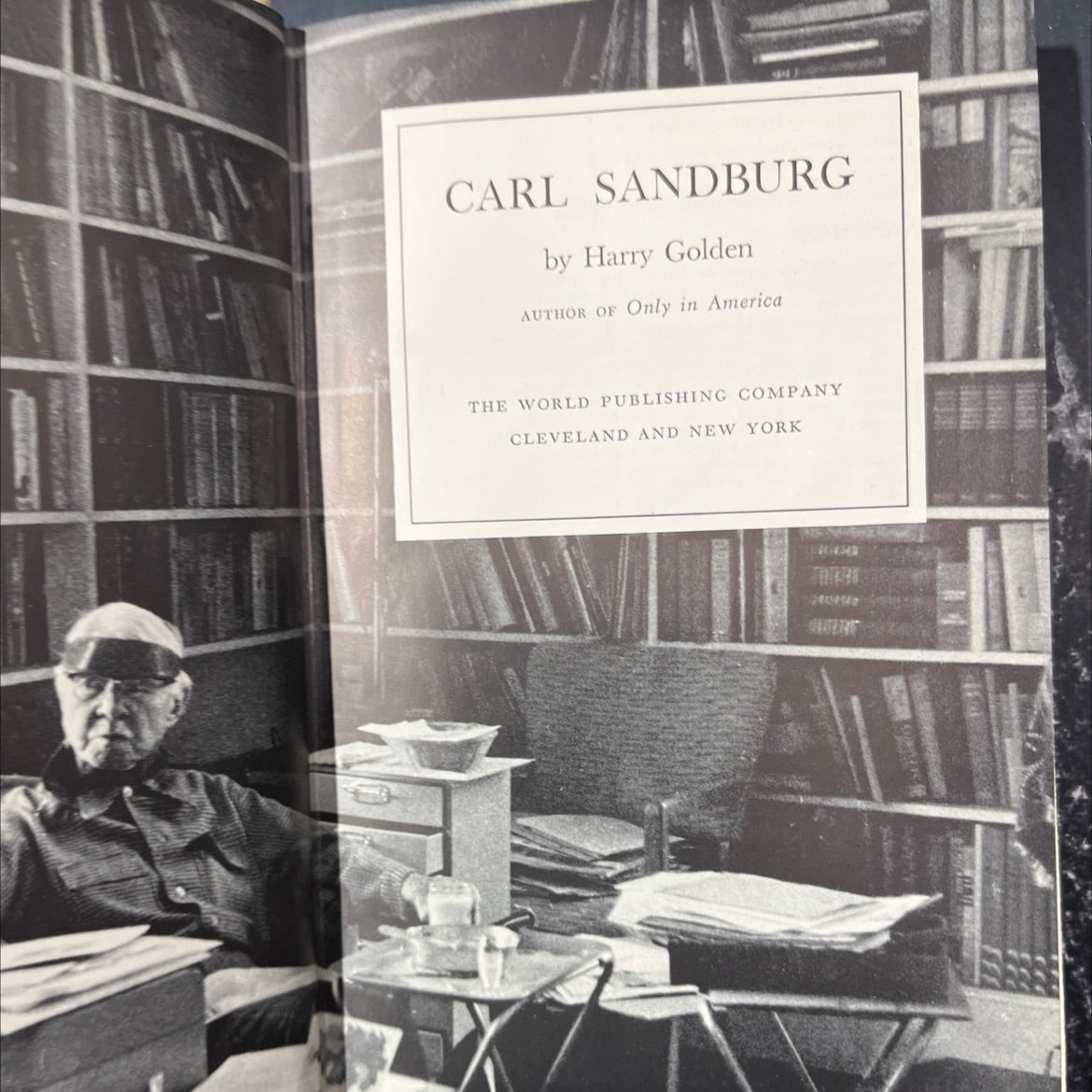 SIGNED carl sandburg book, by Harry Golden, 1961 Hardcover, First Edition, Vintage image 2