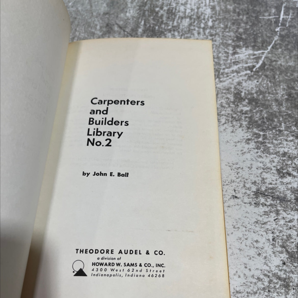 carpenters and builders library no.2 book, by john e. ball, 1978 Hardcover image 2