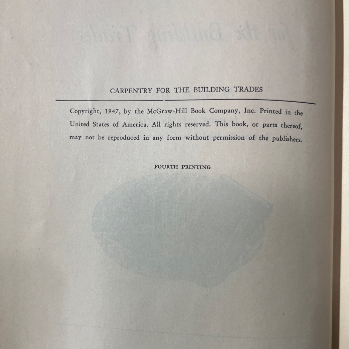 carpentry for the building trades book, by e. a. lair, 1947 Hardcover image 3