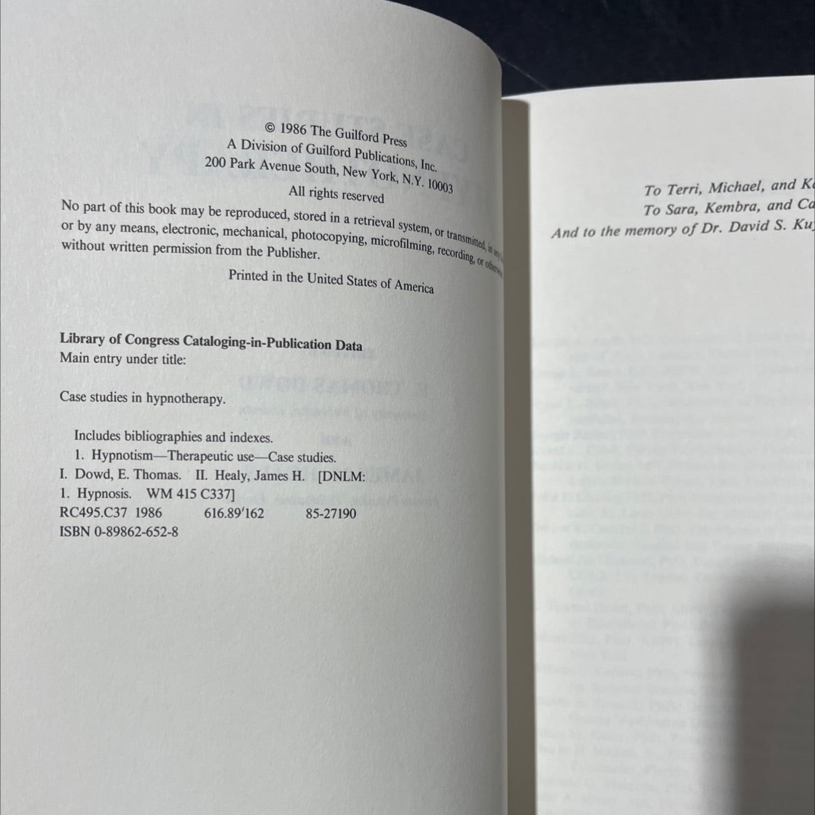 case studies in hypnotherapy book, by e. thomas dowd, james m. healy, 1986 Hardcover image 3