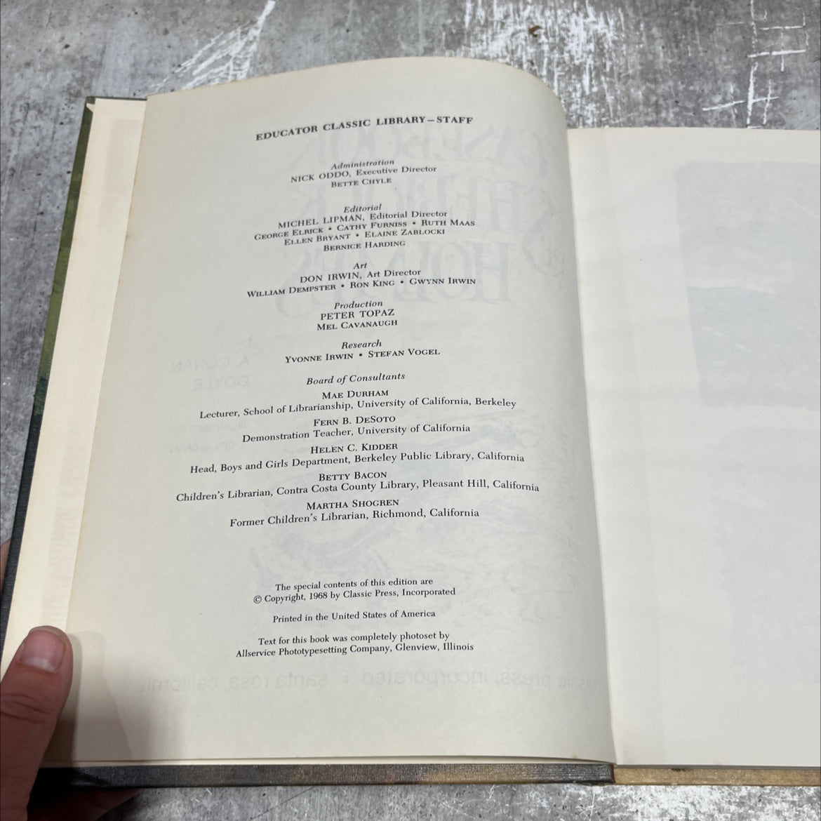 casebook sherlock holmes book, by A. conan doyle, 1968 Hardcover image 3