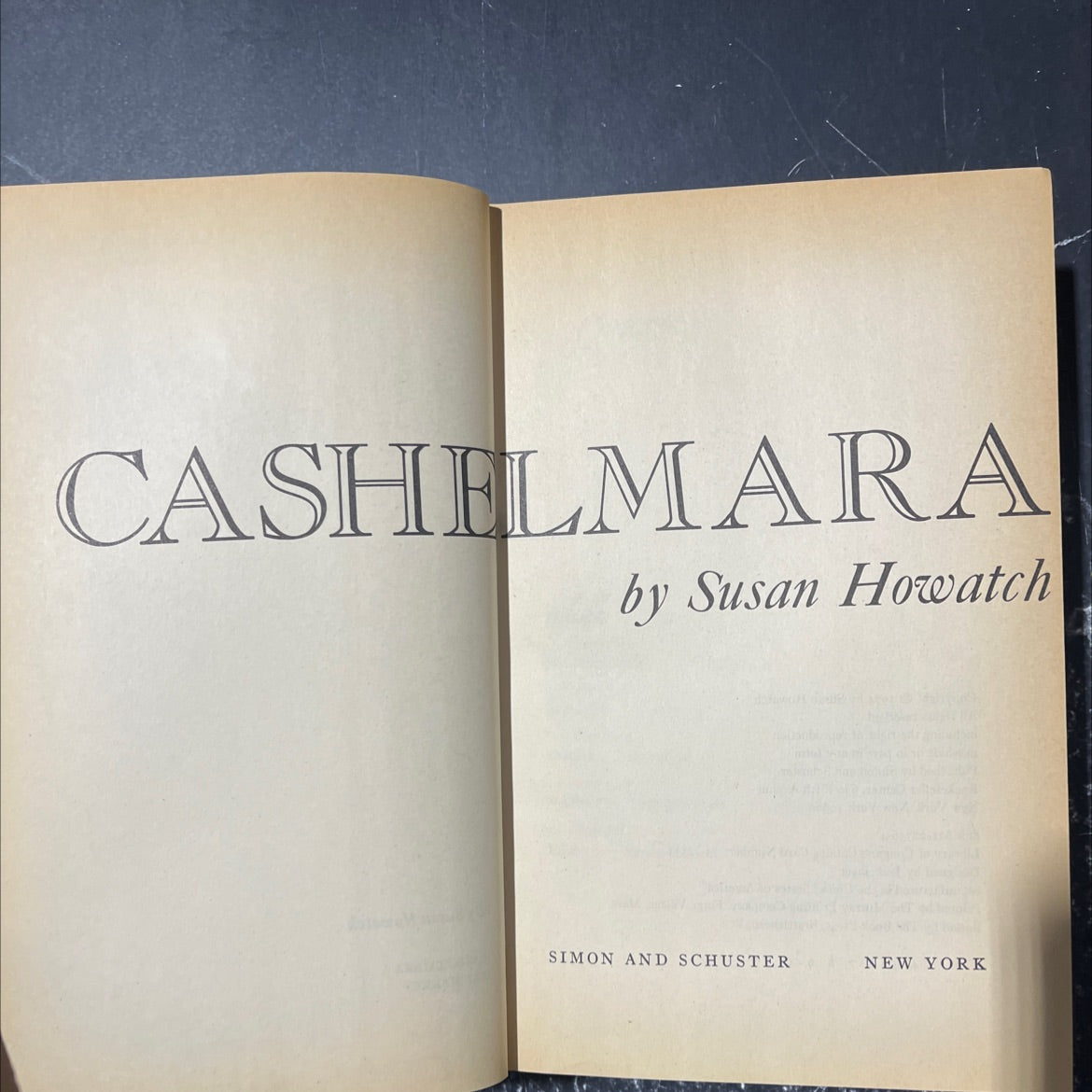 cashelmara book, by Susan Howatch, 1974 Hardcover image 2