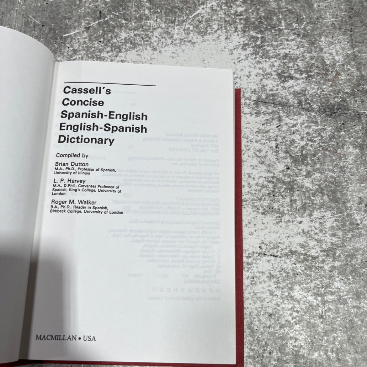 cassell's concise spanish-english english-spanish dictionary book, by brian dutton, l. p. harvey, roger m. walker, 1977 image 2