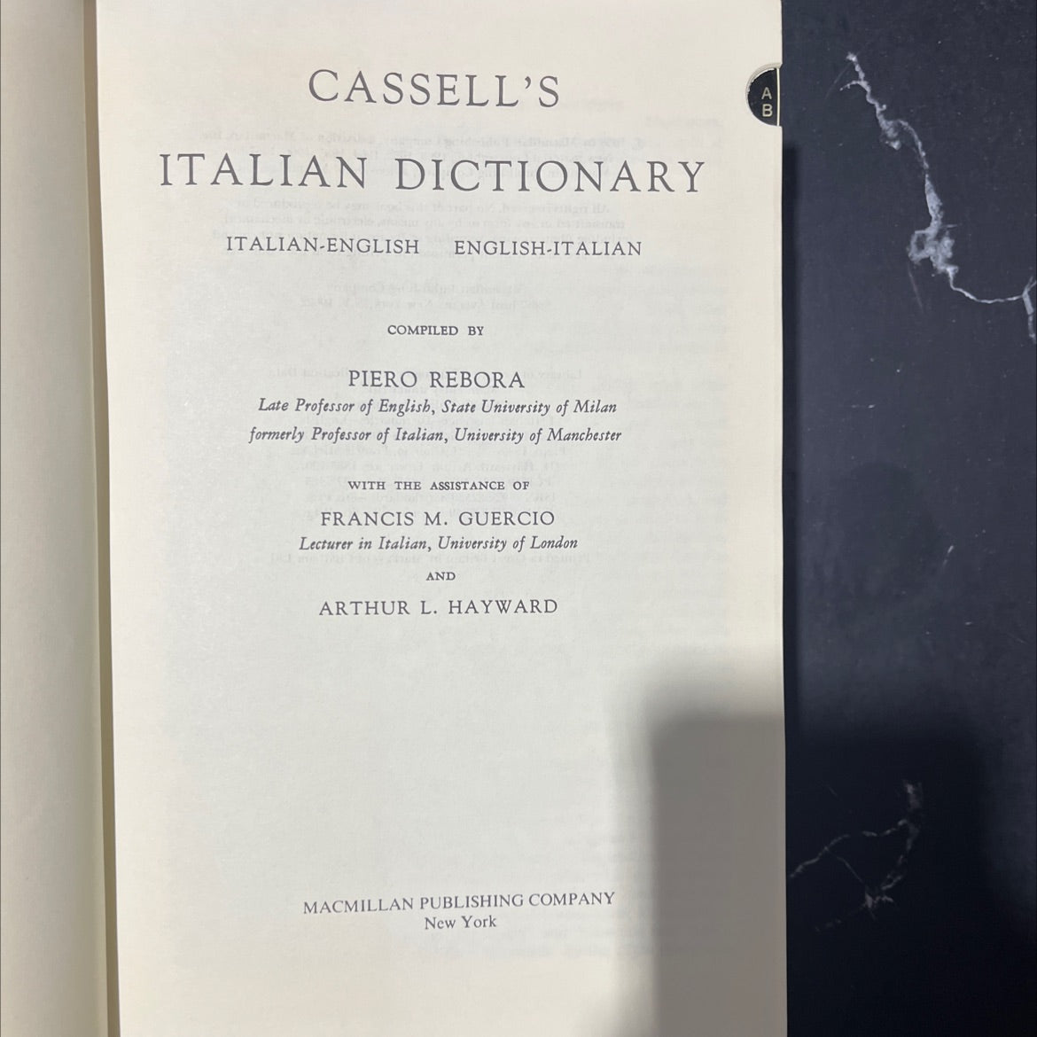 cassell's italian dictionary italian-english english-italian book, by piero rebora, 1970 Hardcover image 2
