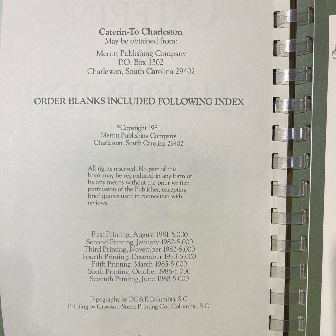 caterin' to charleston book, by gloria mann maynard, meredith maynard, chase holly maynard jenkins, 1986 Paperback image 3