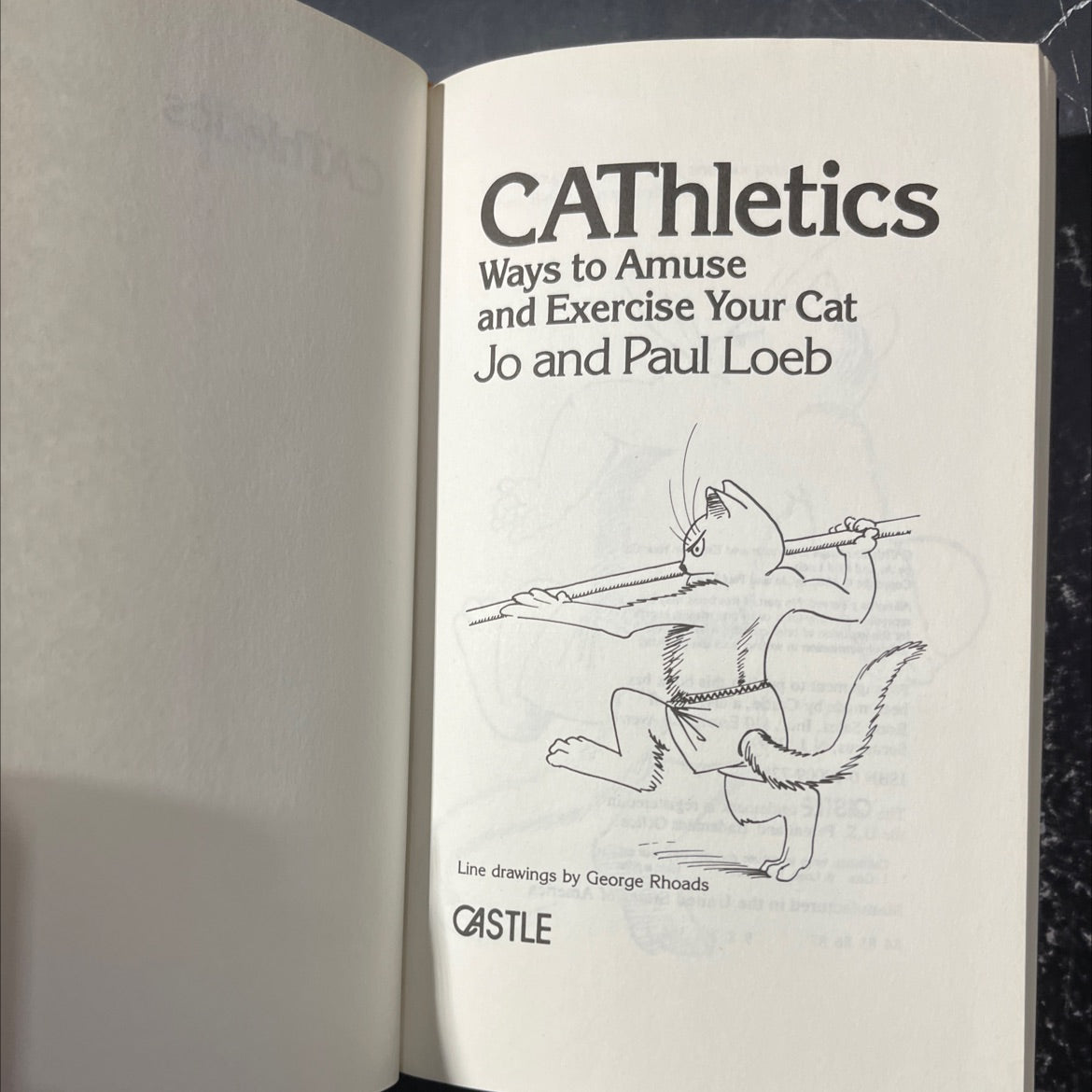 cathletics ways to amuse and exercise your cat book, by Jo and Paul Loeb, 1981 Hardcover image 2