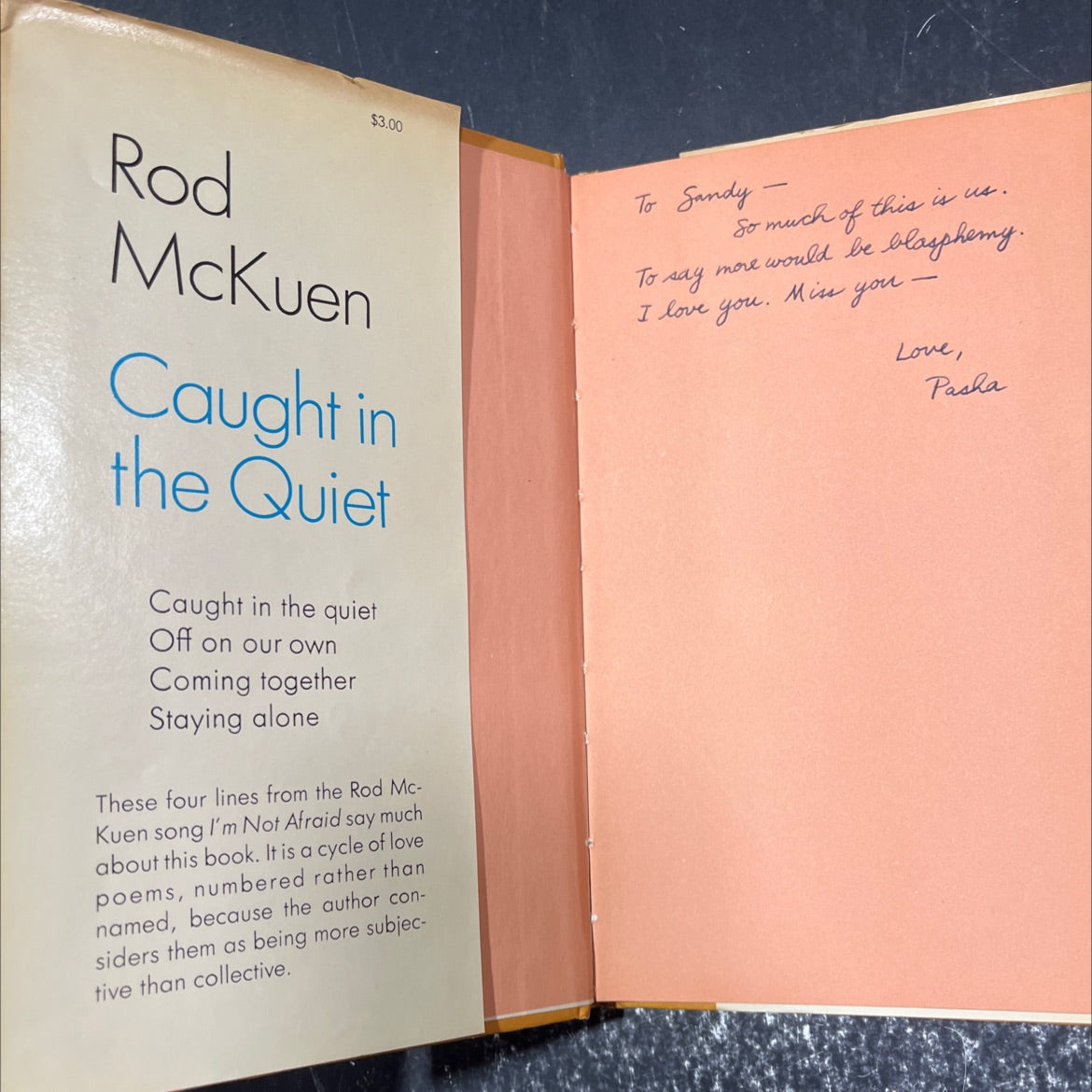 caught in the quiet book, by rod mckuen, 1970 Hardcover image 4