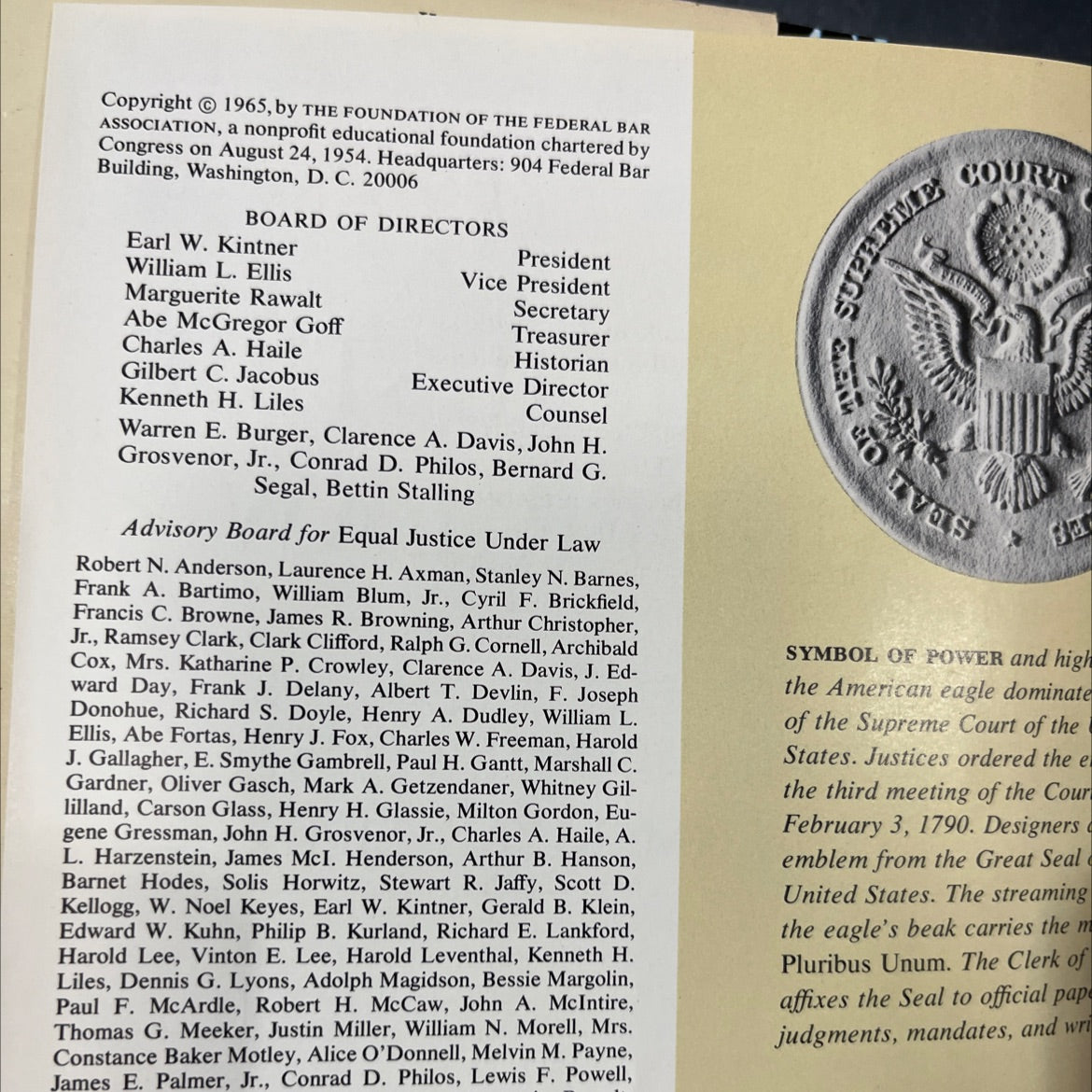 ce equal justice under law the supreme court in american life book, by the foundation of the federal bar association, image 3