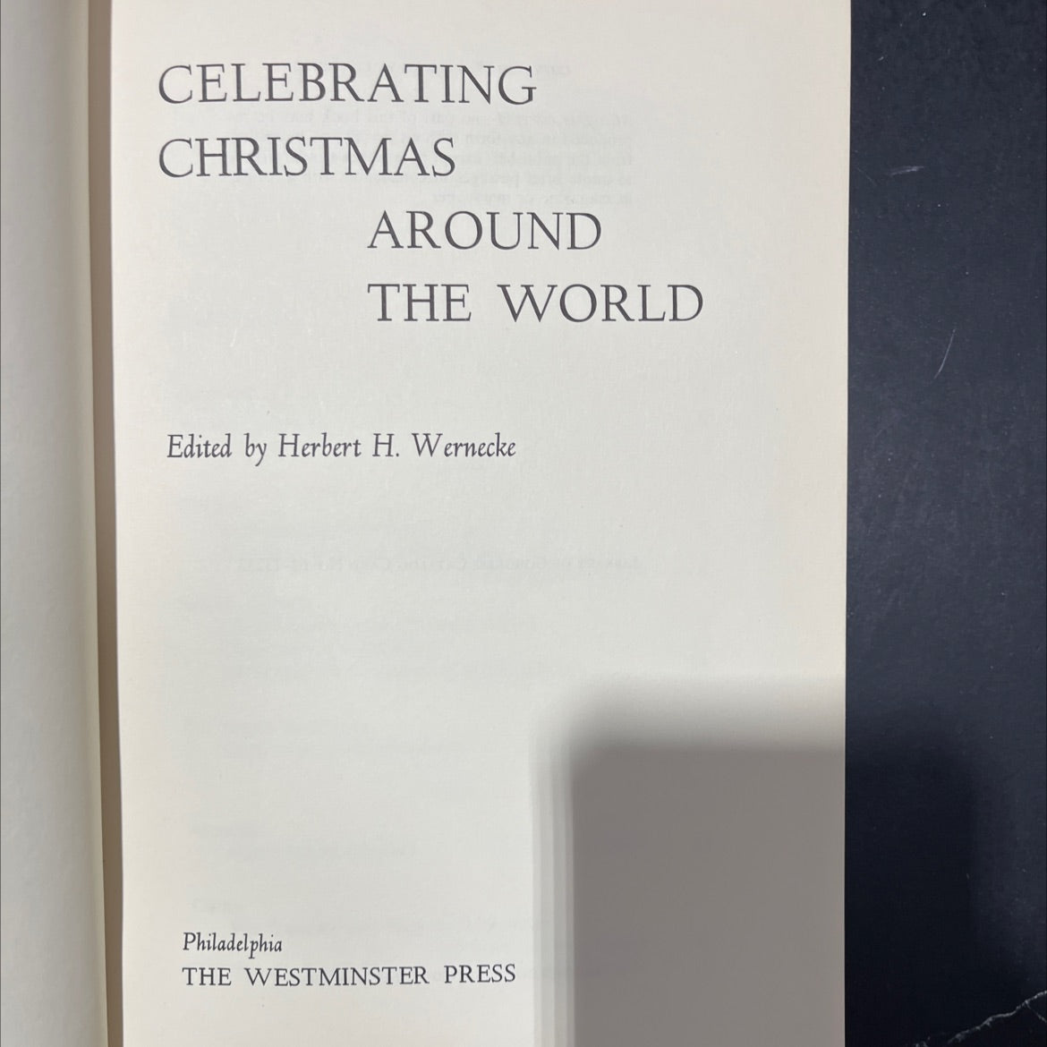 celebrating christmas around the world book, by herbert h. wernecke, 1962 Hardcover image 2