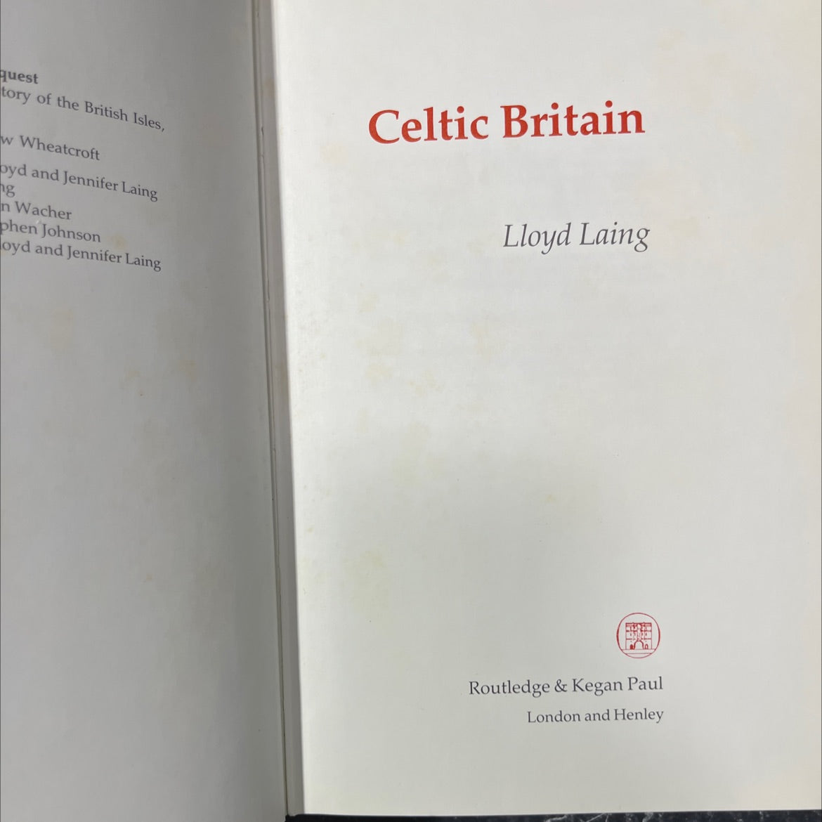 celtic britain book, by lloyd laing, jennifer laing, 1979 Hardcover image 2