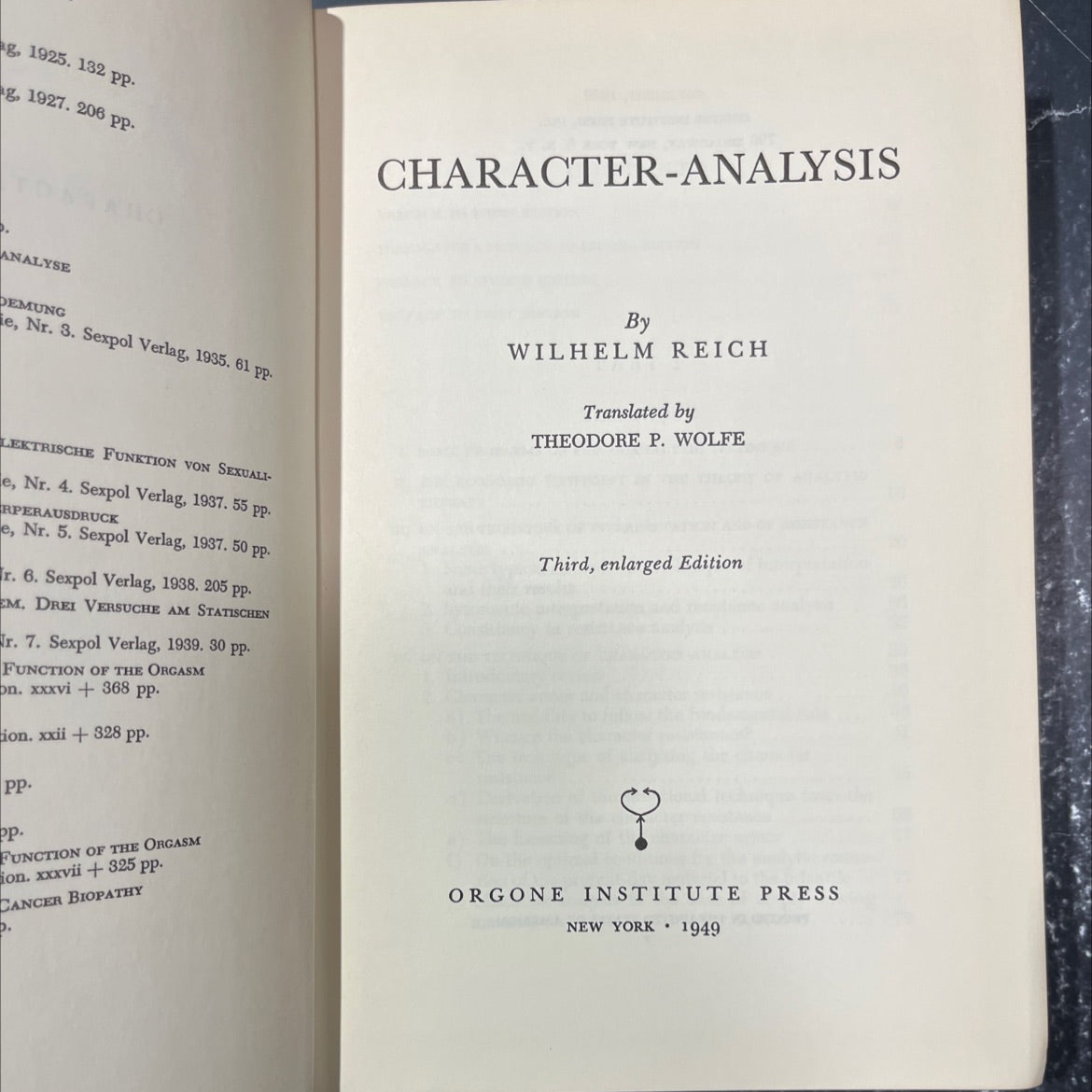 character-analysis book, by wilhelm reich, 1949 Hardcover image 2