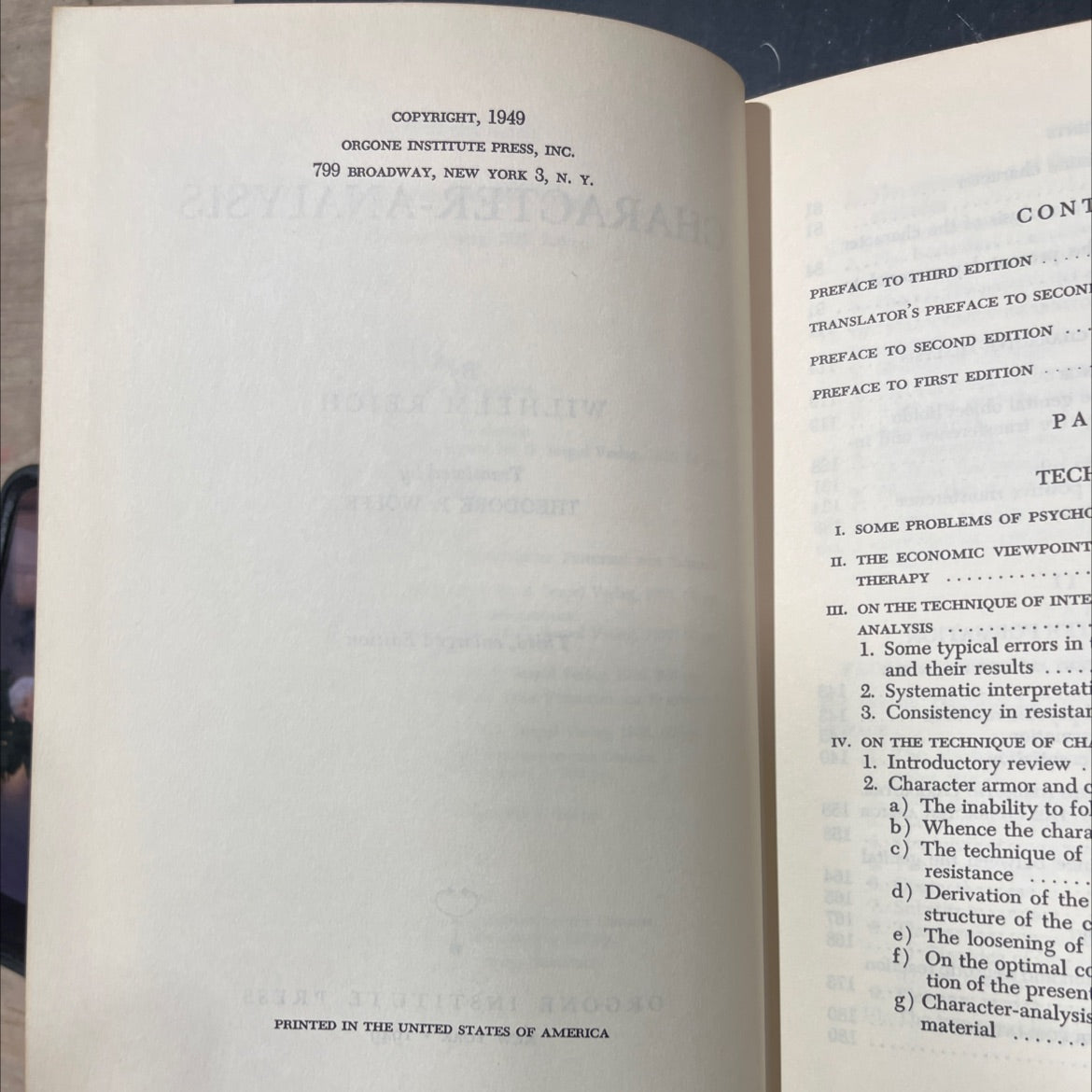 character-analysis book, by wilhelm reich, 1949 Hardcover image 3