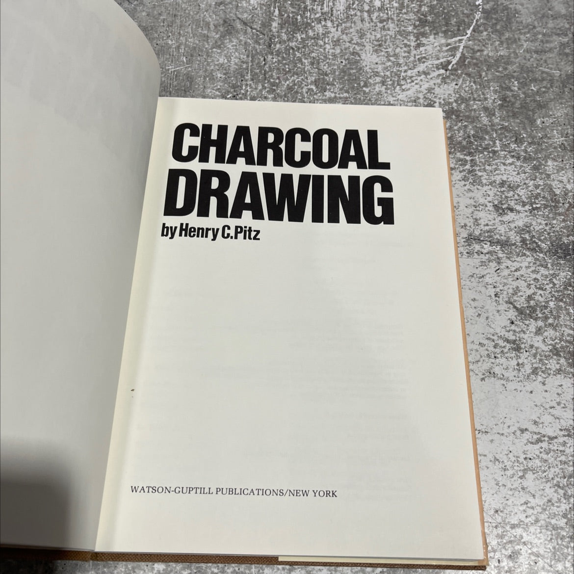 charcoal drawing book, by Henry C. Pitz, 1975 Hardcover image 2