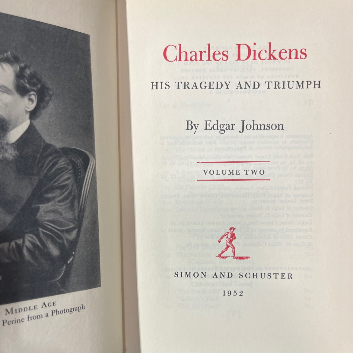 charles dickens at his tragedy and triumph volume two middle age book, by edgar johnson, 2001 Hardcover image 2