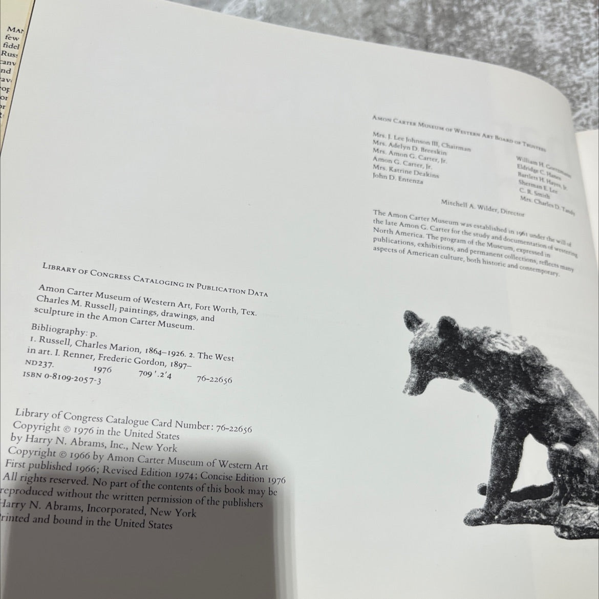 charles m. russell paintings, drawings, and sculpture in the amon carter museum book, by frederic g. renner, 1976 image 3