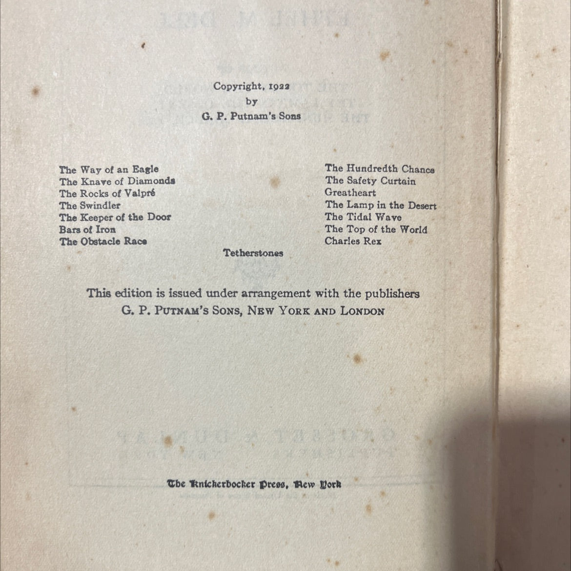 charles rex book, by ethel m. dell, 1922 Hardcover image 3