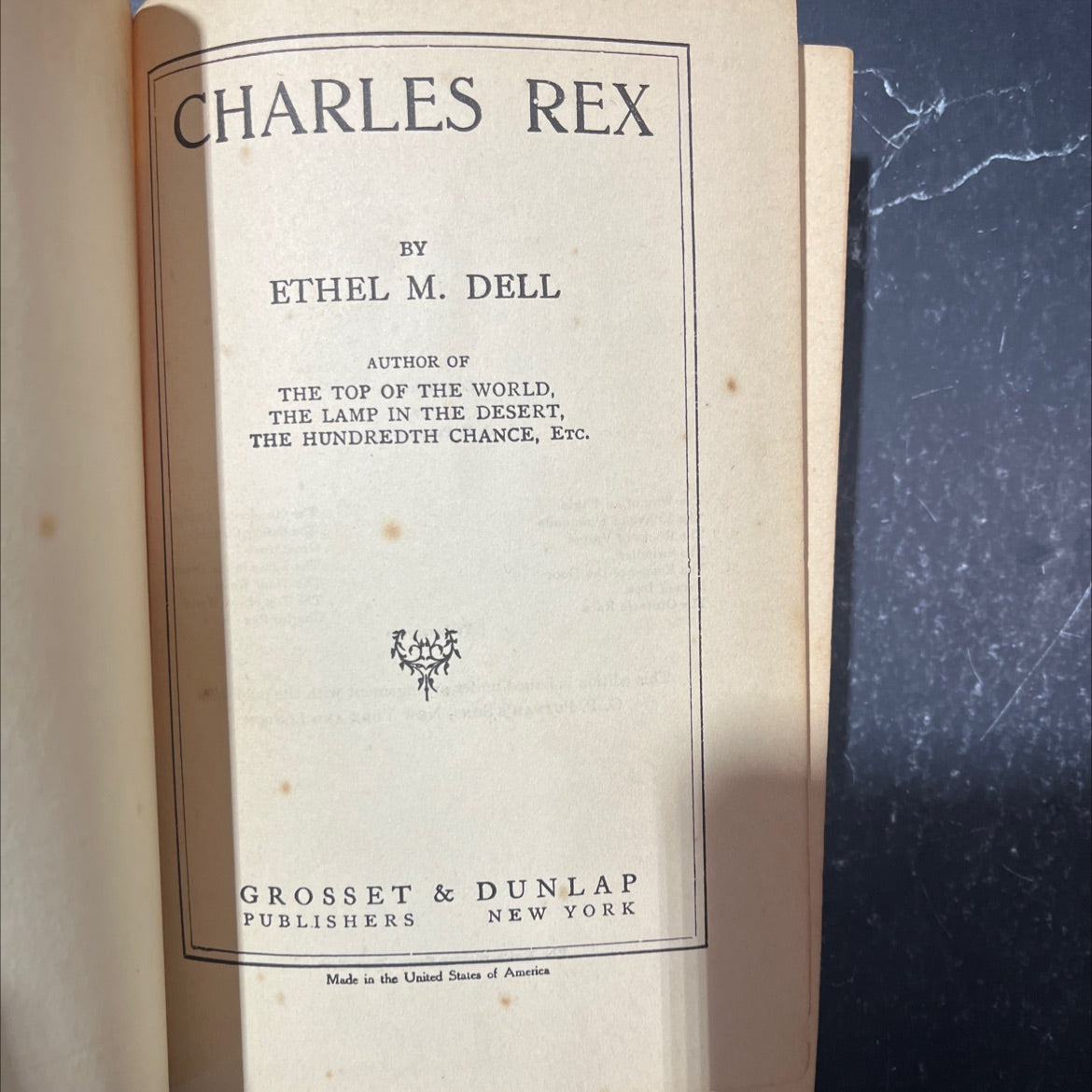 charles rex book, by ethel m. dell, 1922 Hardcover image 2