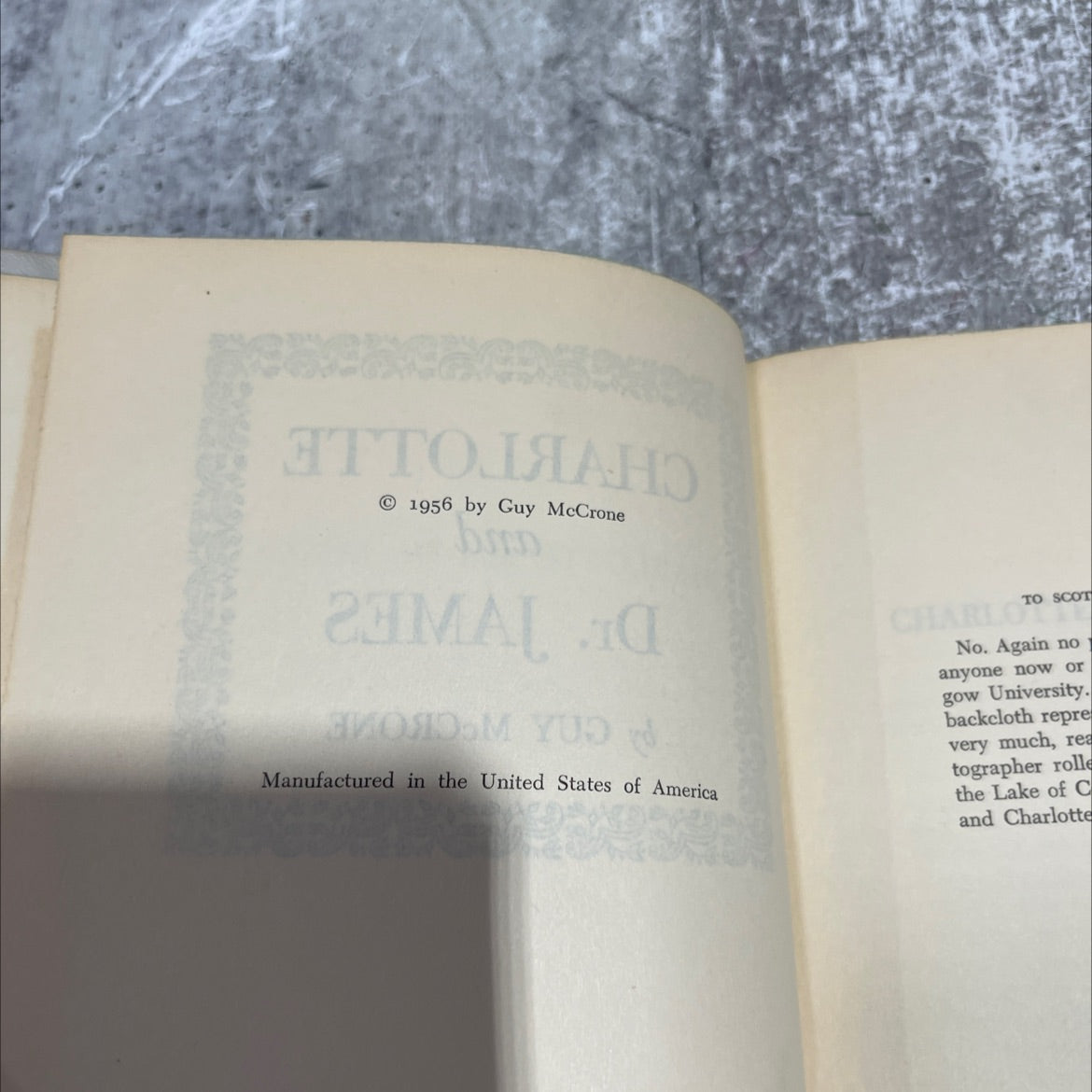 charlotte m and dr. james book, by guy mccrone, 1956 Hardcover image 3