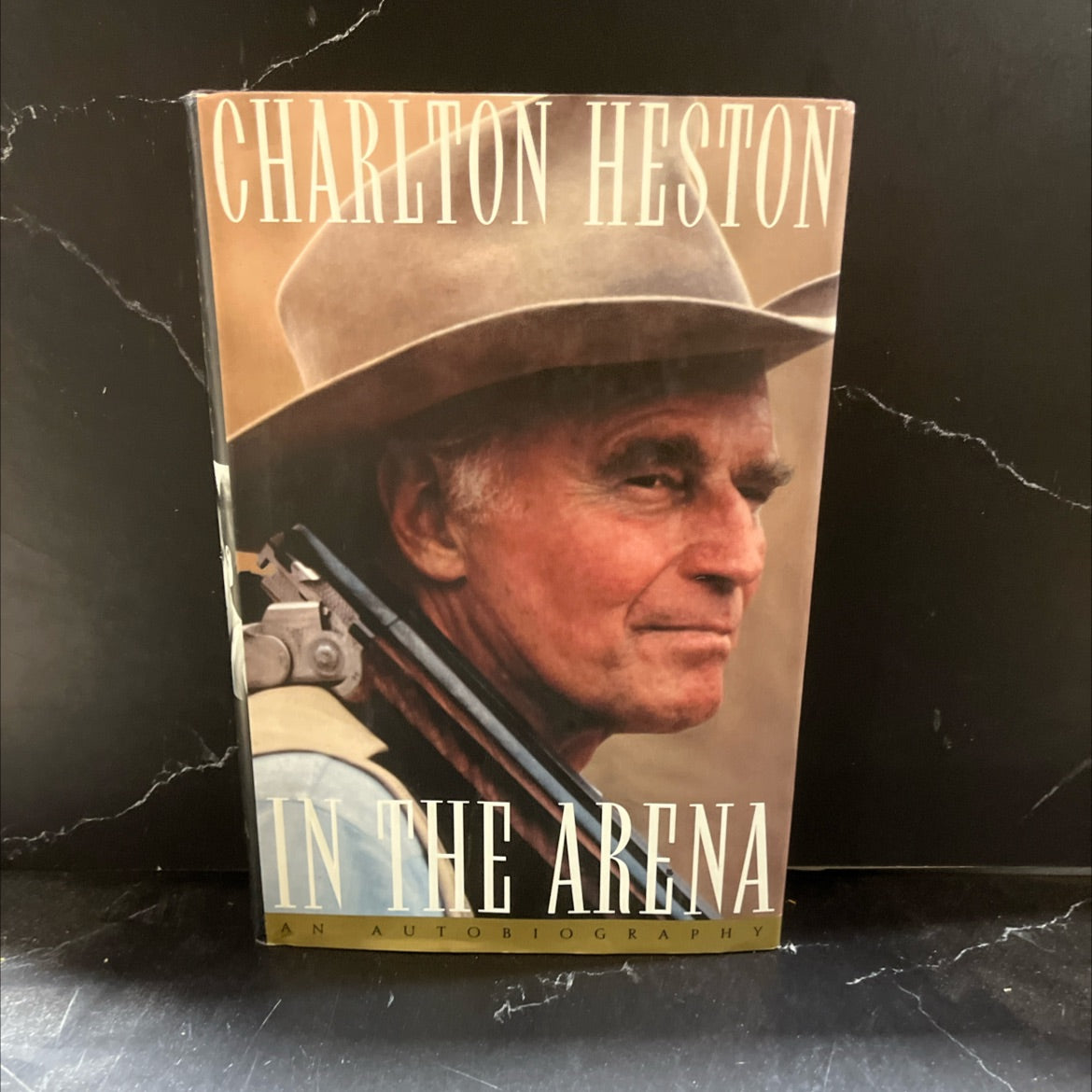 SIGNED charlton heston in the arena an autobiography book, by charlton heston, 1995 Hardcover, First Edition image 1