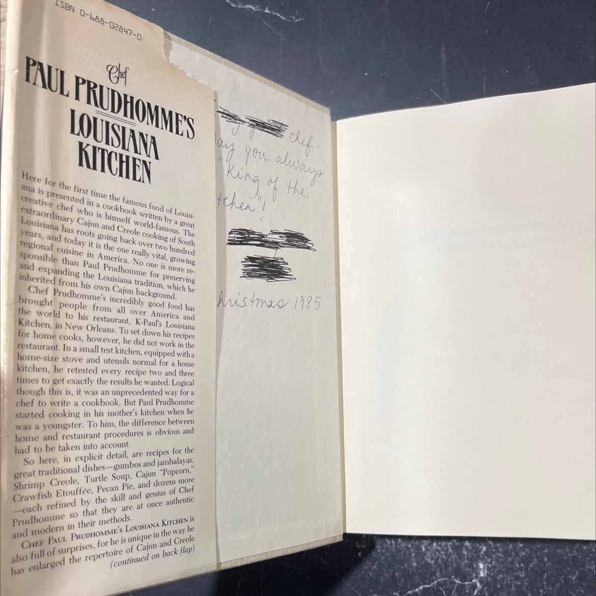 chef paul prudhomme's louisiana kitchen book, by Paul Prudhomme, 1984 Hardcover image 4