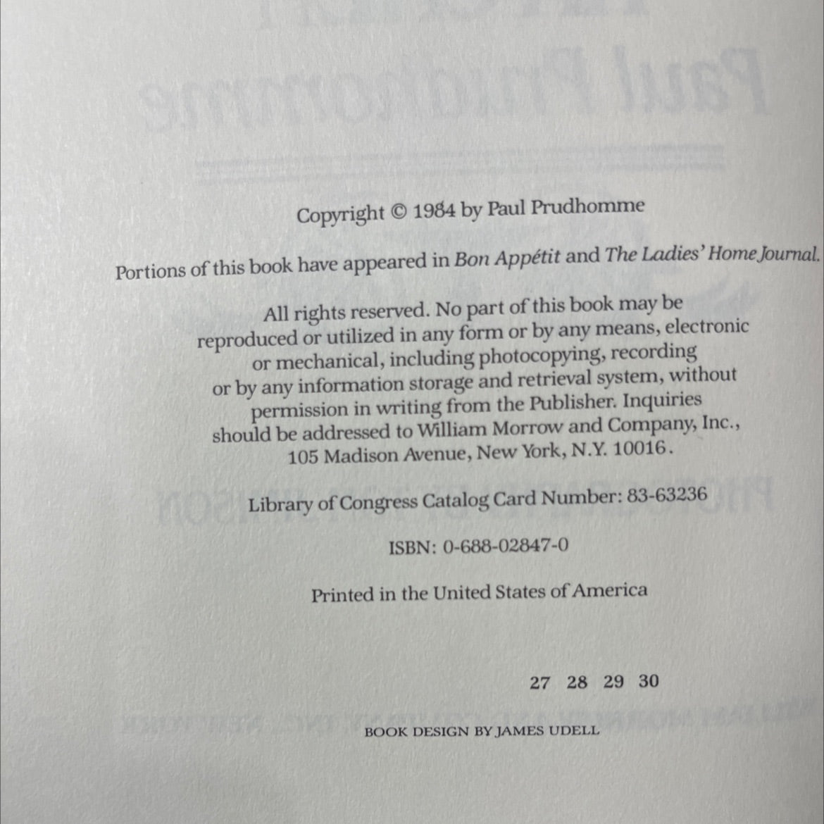 chef paul prudhomme's louisiana kitchen book, by Paul Prudhomme, 1984 Hardcover image 3