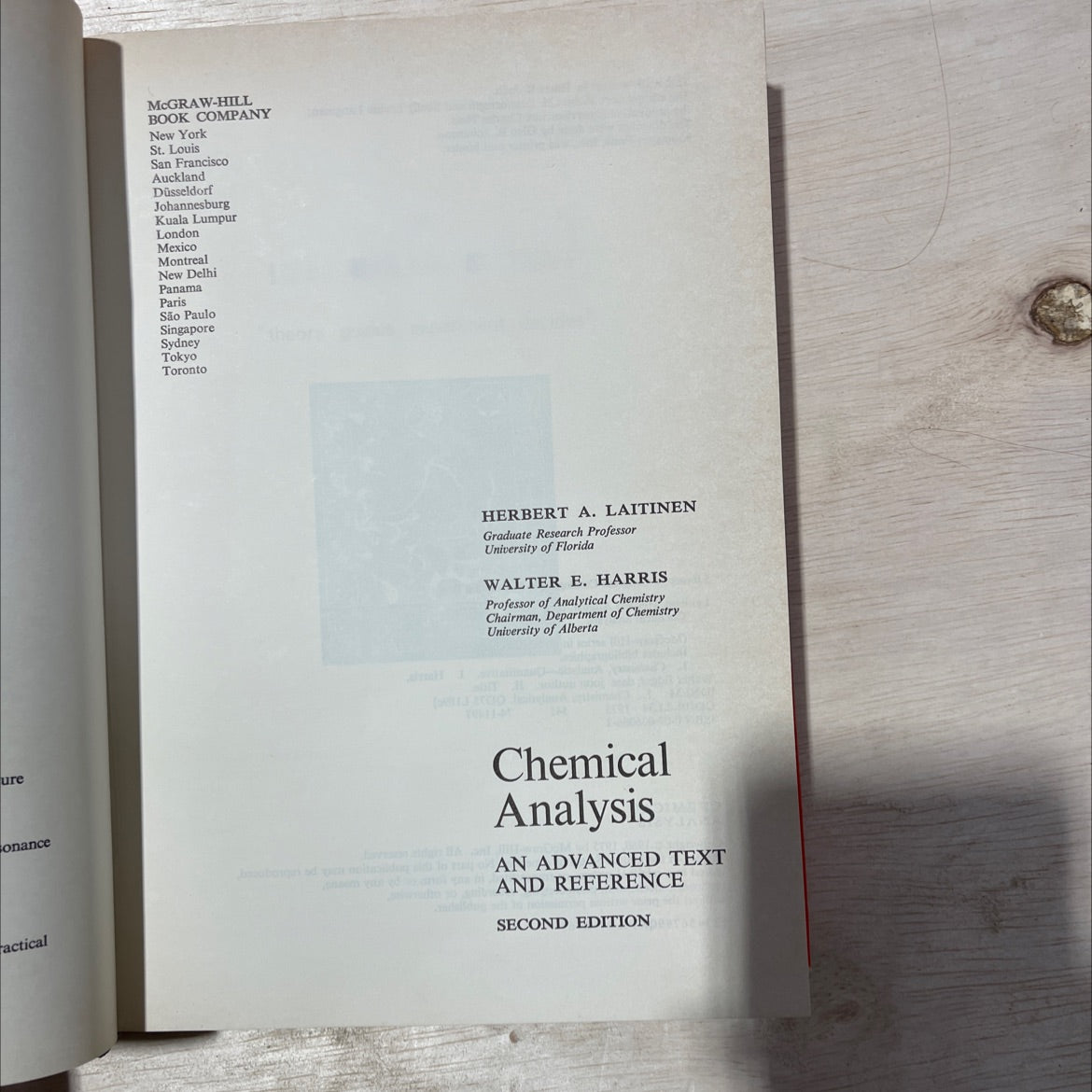 chemical analysis an advanced text and reference second edition book, by herbert a. laitinen, walter e. harris, unknown image 2
