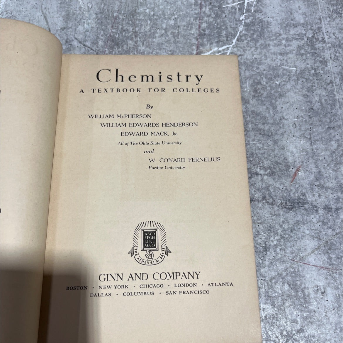 chemistry a textbook for colleges book, by william mcpherson, william edwards henderson, edward mack, jr., w. conard image 2