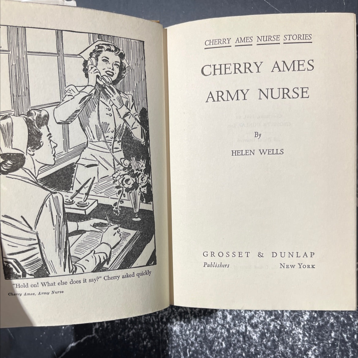 cherry ames, army nurse book, by helen wells, 1944 Hardcover image 2