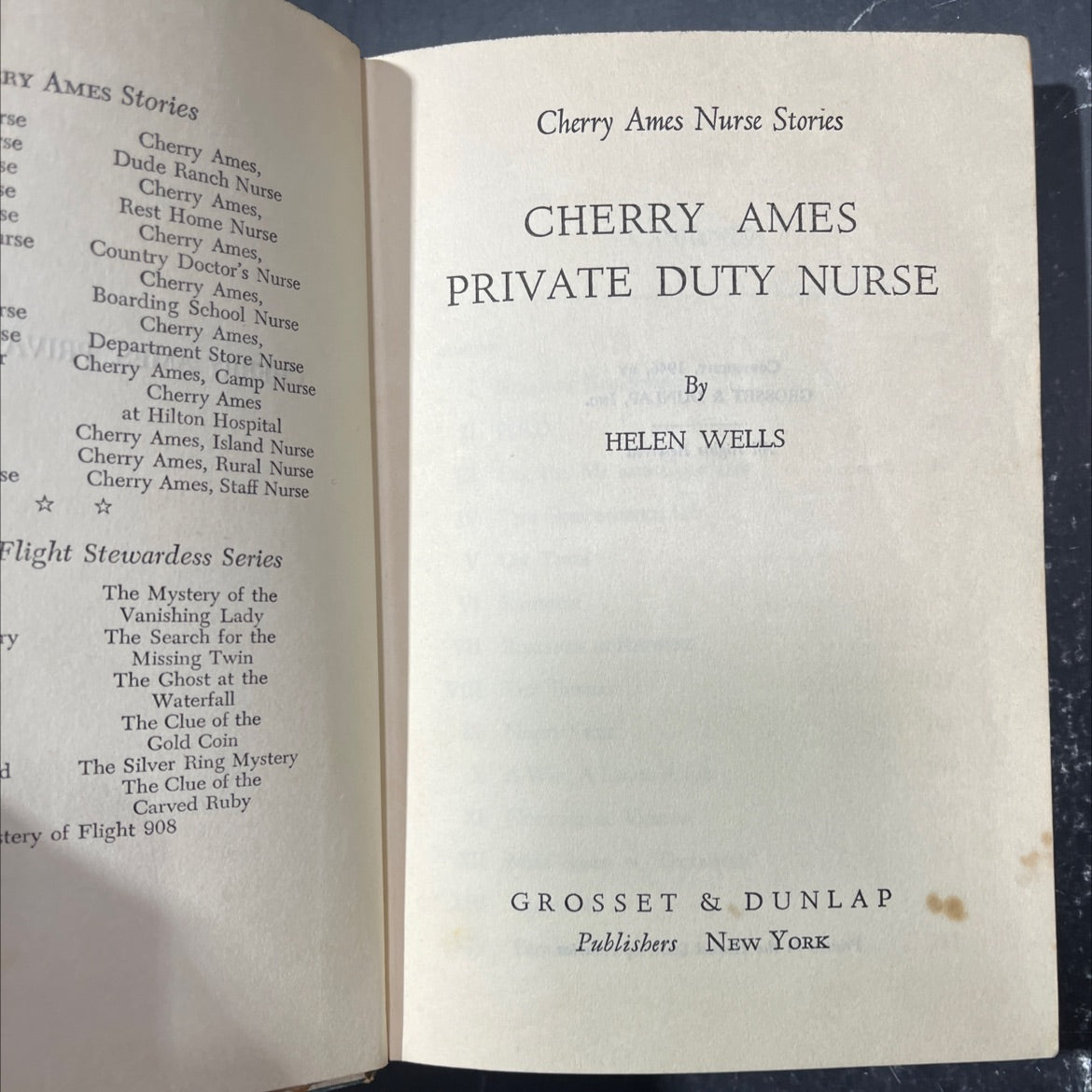 cherry ames private duty nurse book, by helen wells, 1946 Hardcover image 2