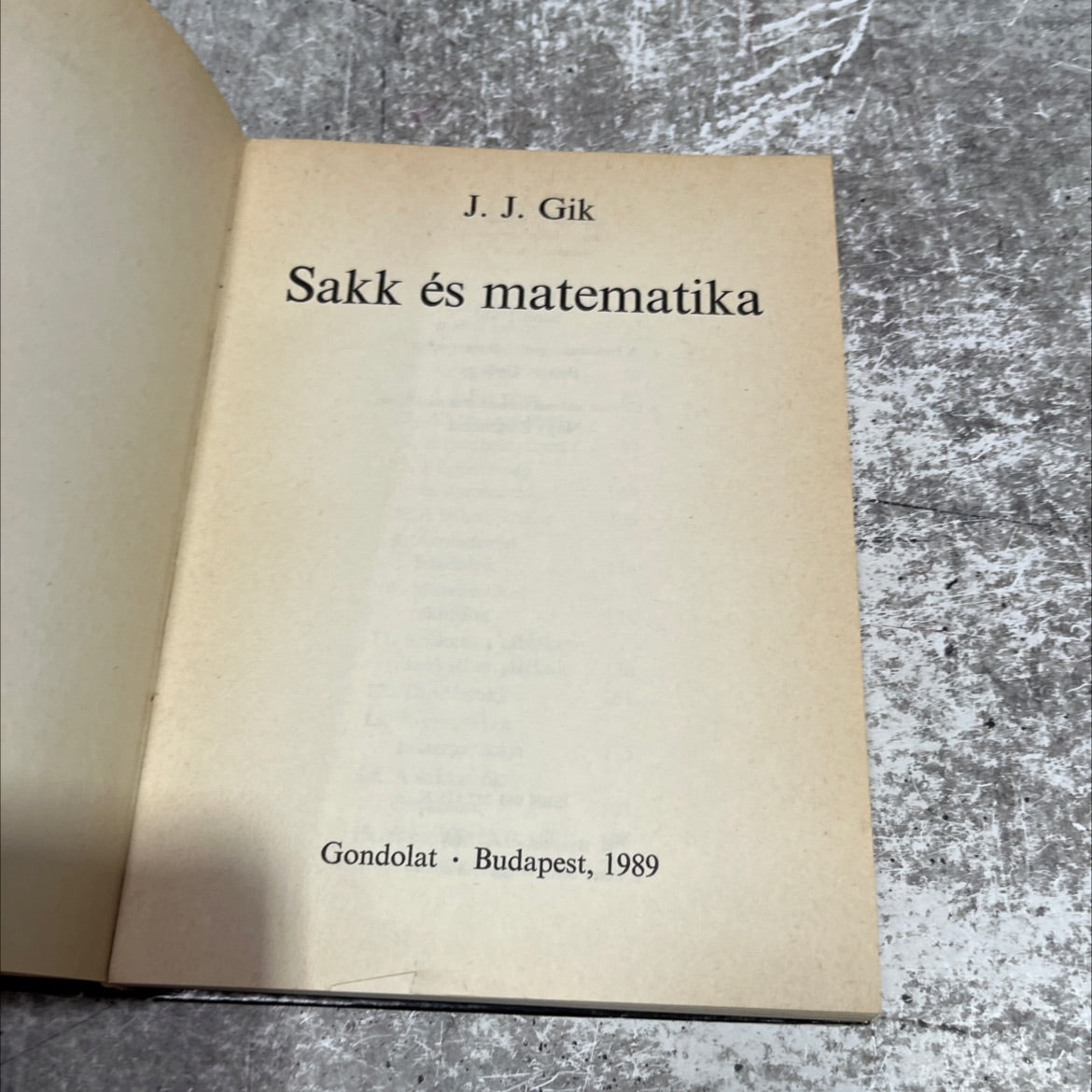 chess and mathematics book, by J. J. Gik, 1989 Hardcover image 2