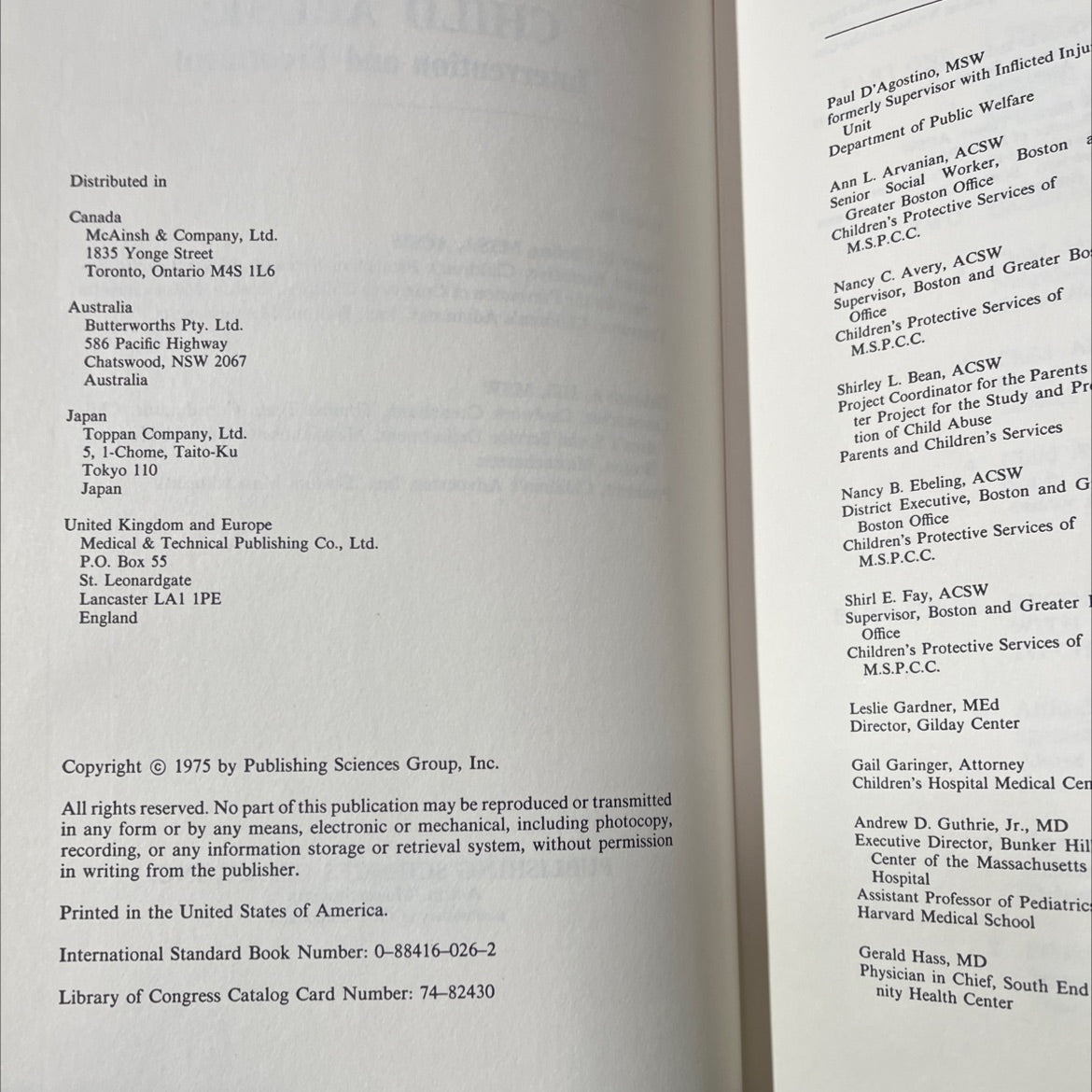 child abuse: intervention and treatment book, by Nancy B. Ebeling, Deborah A. Hill, 1975 Hardcover image 3