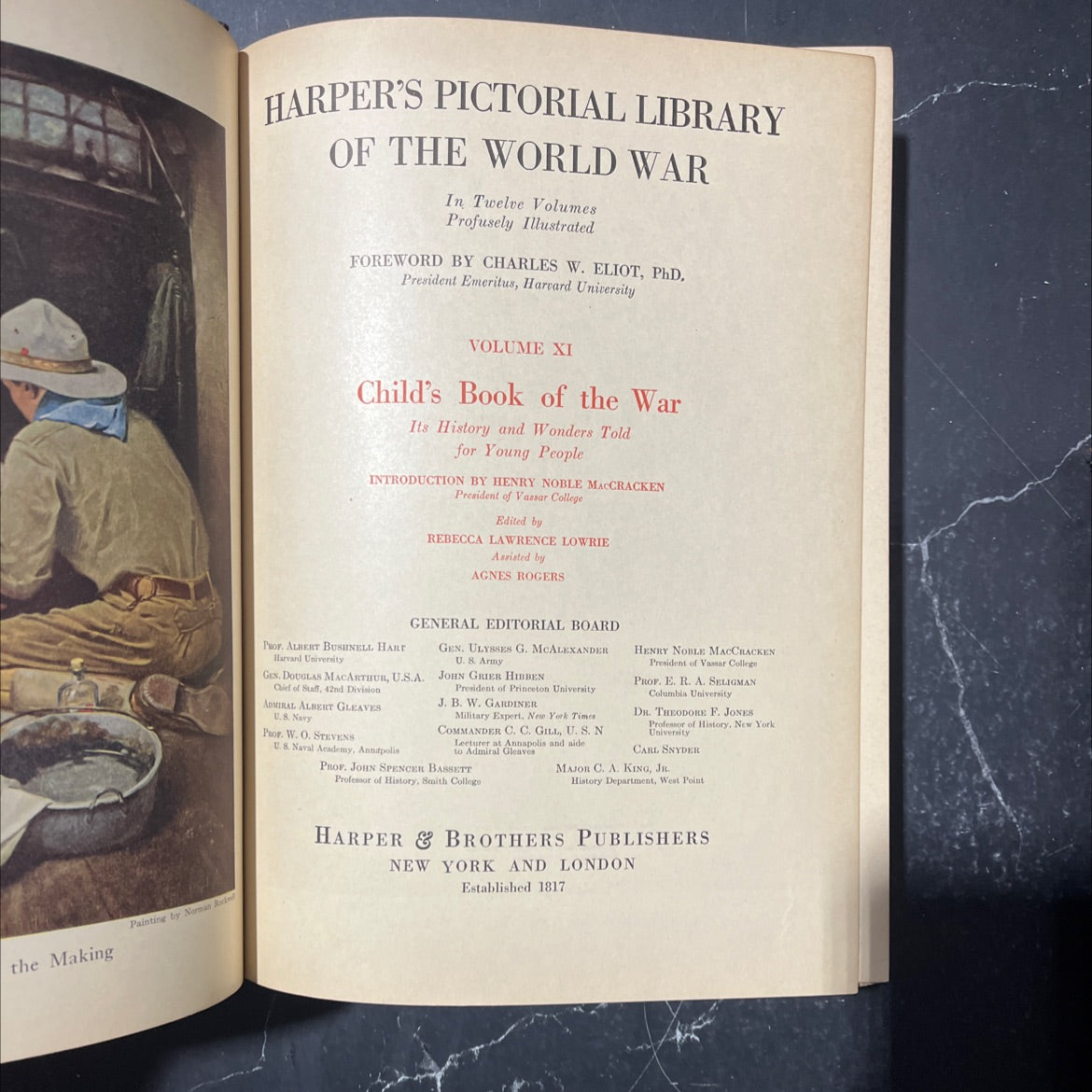 child's book of the war book, by rebecca lawrence lowrie, 1920 Hardcover image 2