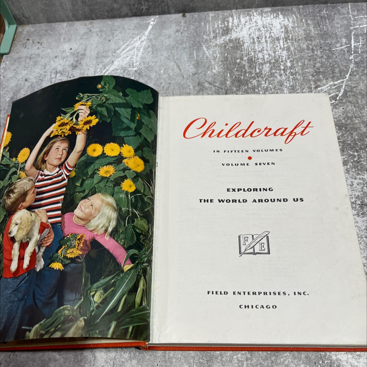 childcraft exploring the world around us book, by Field Enterprises, Inc., 1954 Hardcover image 2