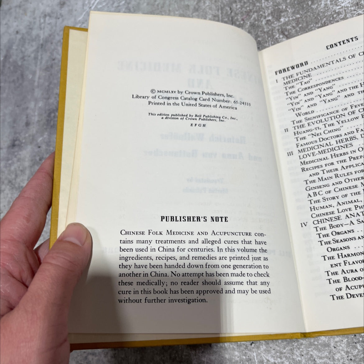 chinese folk medicine and acupuncture book, by Heinrich Wallnöfer, Anna von Rottauscher, 1965 Hardcover image 3