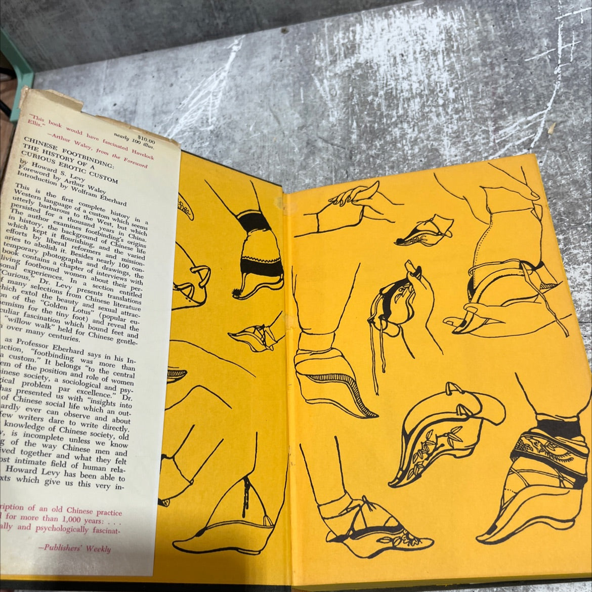 chinese footbinding the history of a curious erotic custom book, by howard s. levy, 1966 Hardcover image 4