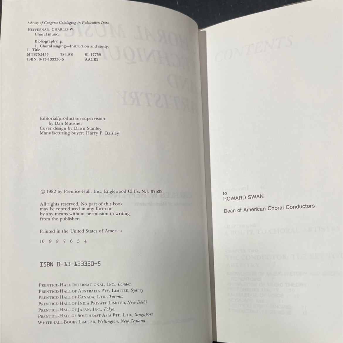 choral music: technique and artistry book, by charles w. heffernan, 1982 Hardcover image 3