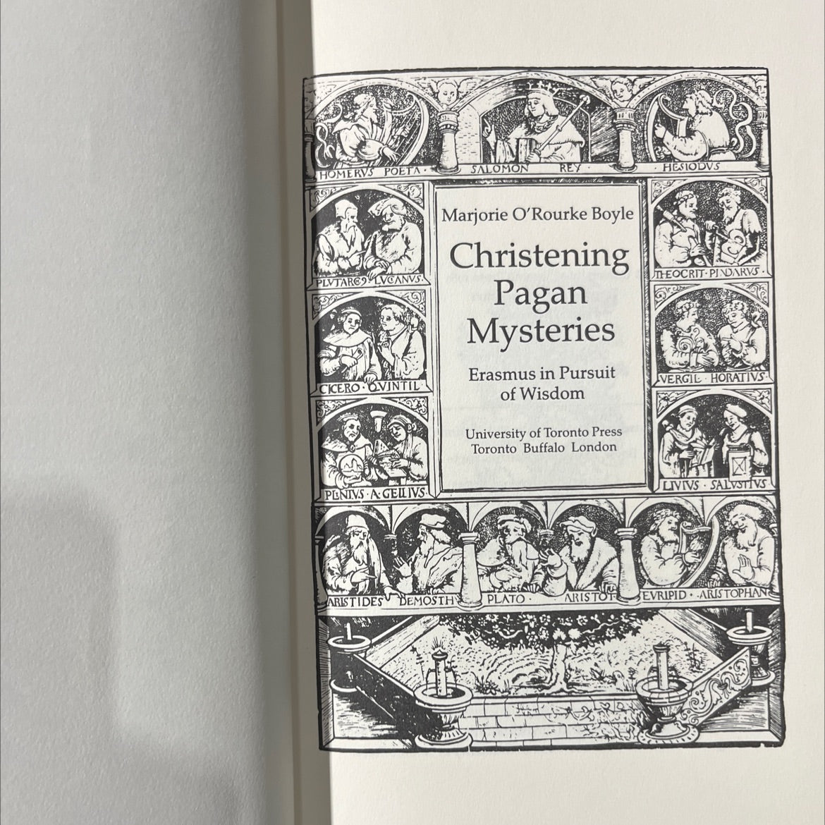 christening pagan mysteries book, by Marjorie O'Rourke Boyle, 1981 Hardcover image 2
