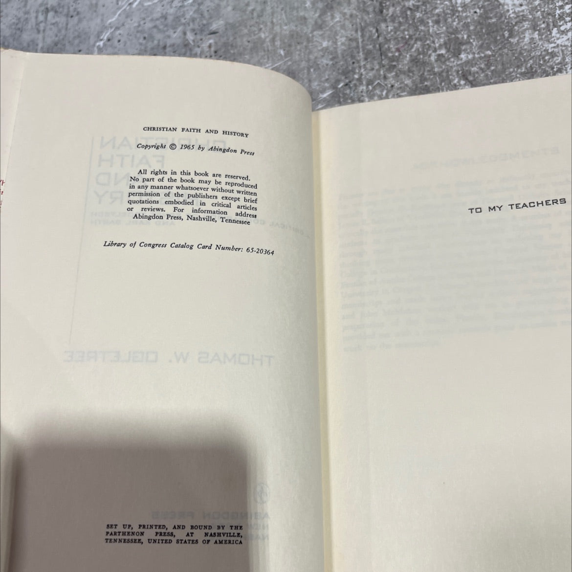 christian faith and history a critical comparison of ernst troeltsch and karl barth book, by thomas w. ogletree, 1965 image 3