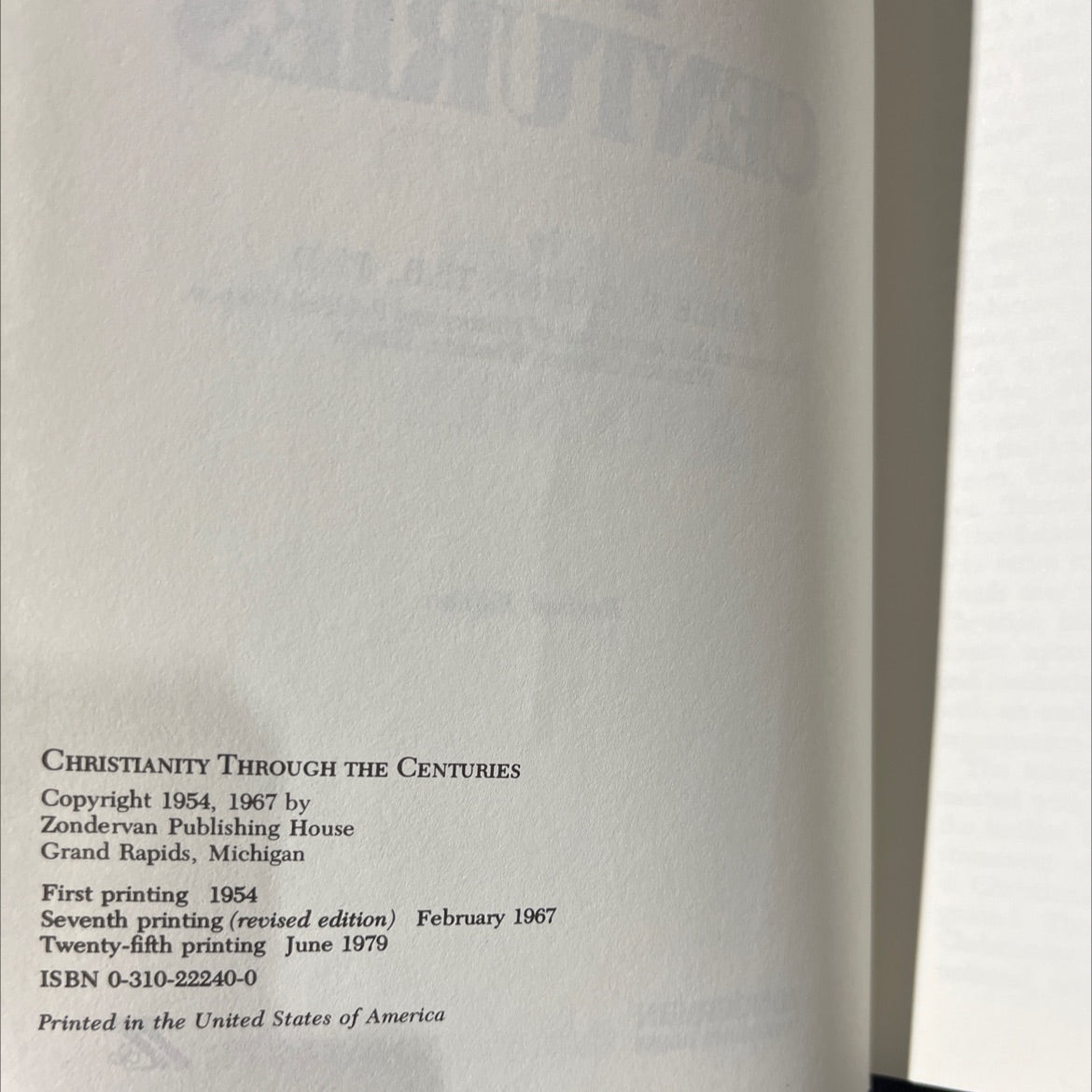 christianity through the centuries book, by earle e. cairns, 1979 Hardcover image 3