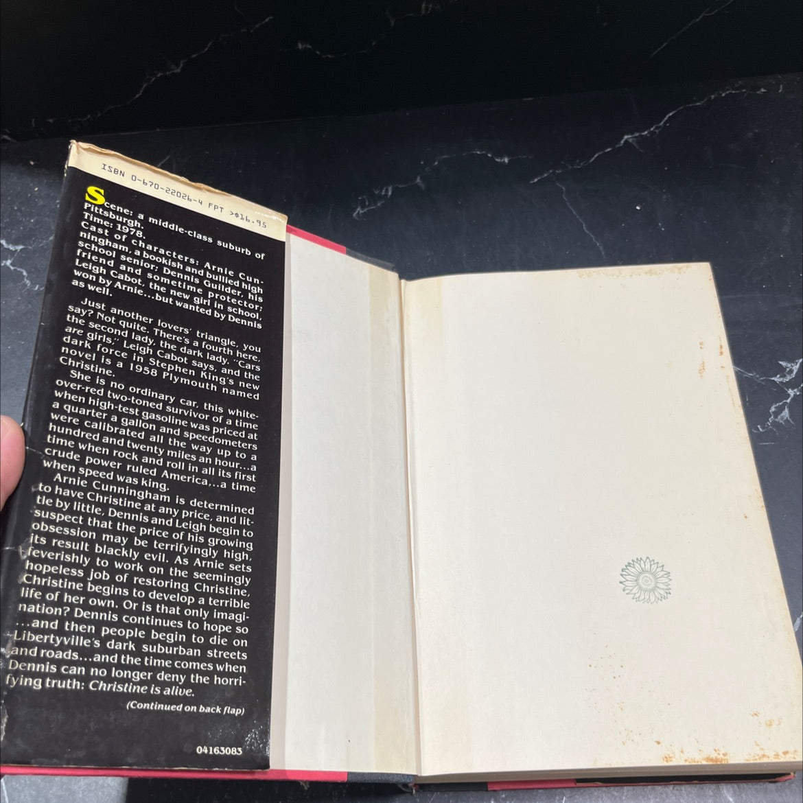 christine book, by stephen king, 1983 Hardcover, Vintage image 4