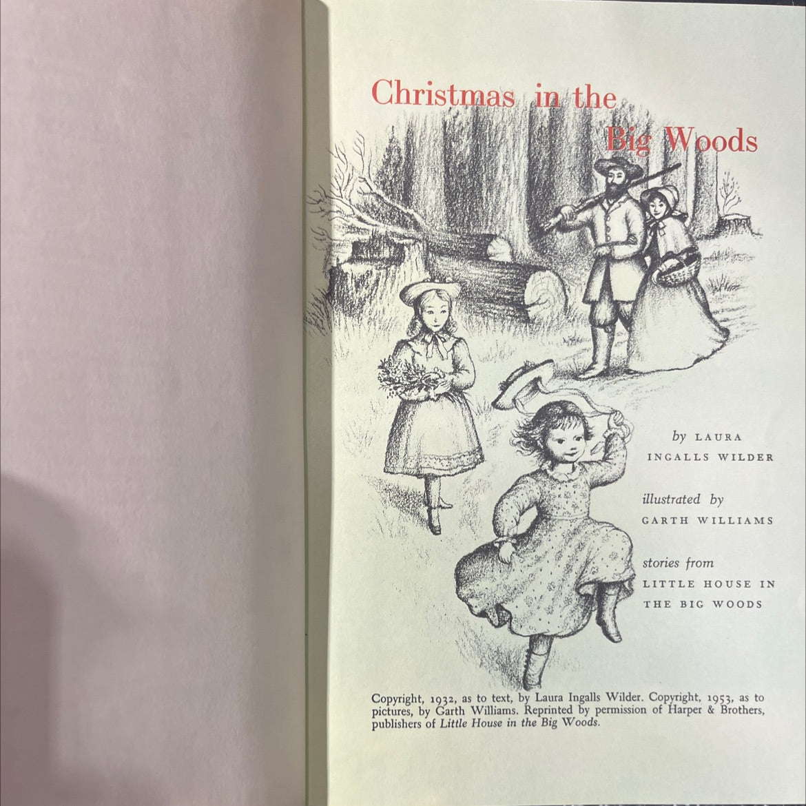 christmas in the woods book, by laura ingalls wilder, 1953 Hardcover image 2