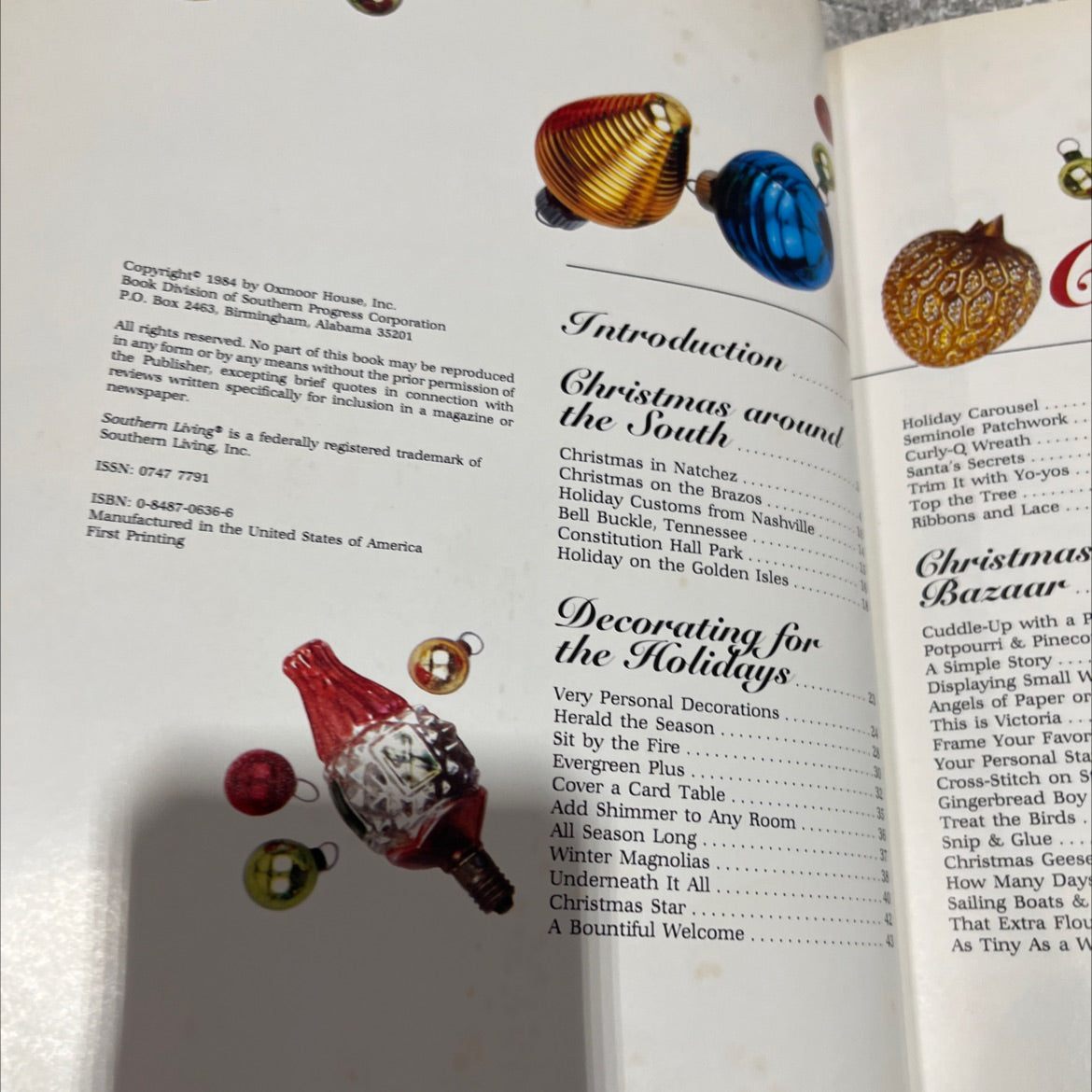 christmas with southern living 1984 book, by Jo Voce and Shelley Stewart, 1984 Hardcover image 3