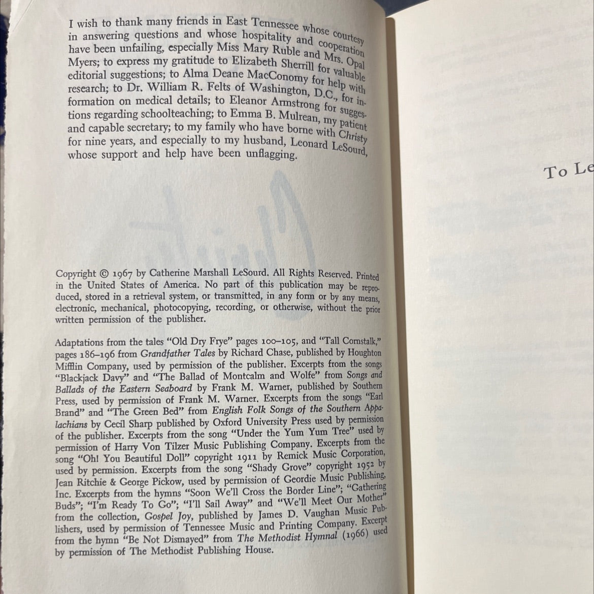 christy book, by catherine marshall, 1967 Hardcover image 3