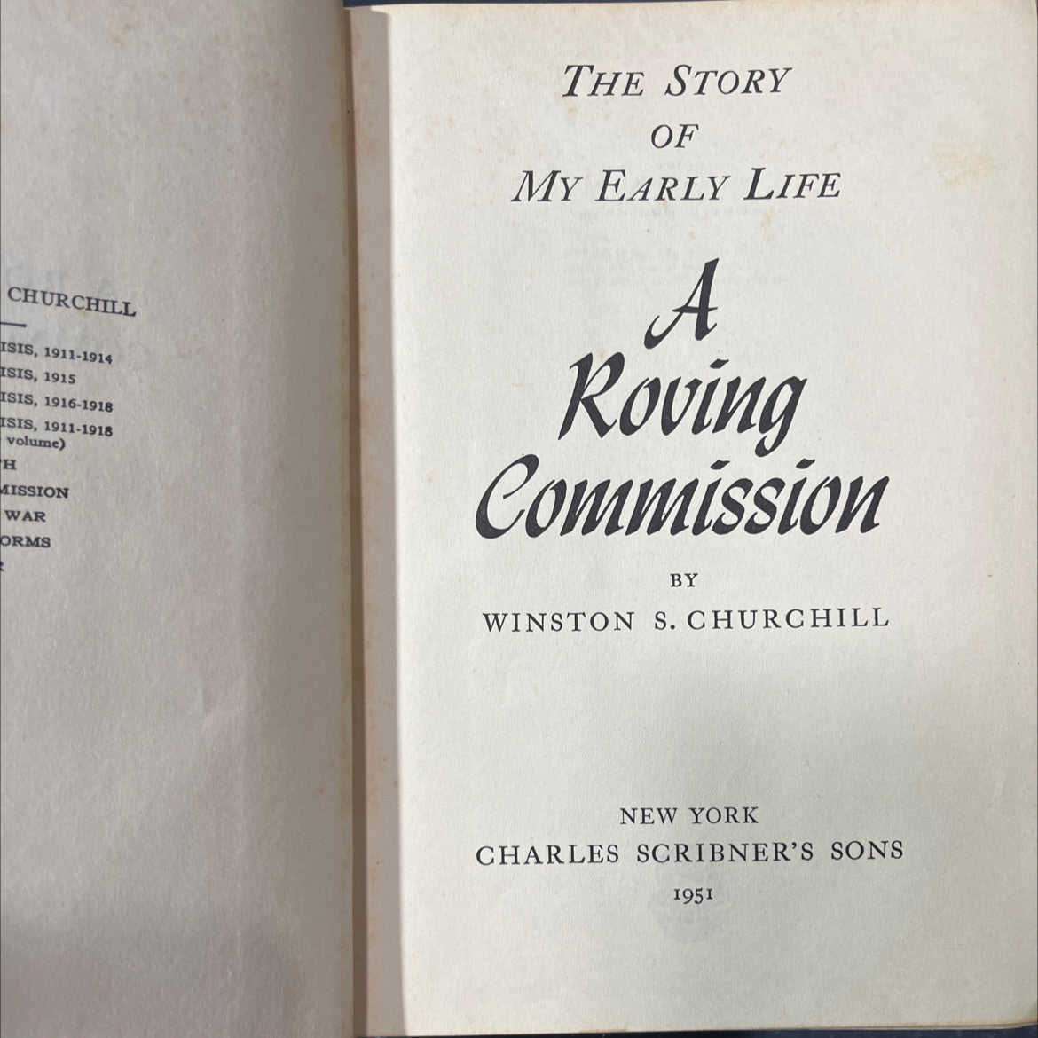 churchill book, by winston s. churchill, 1951 Hardcover image 2
