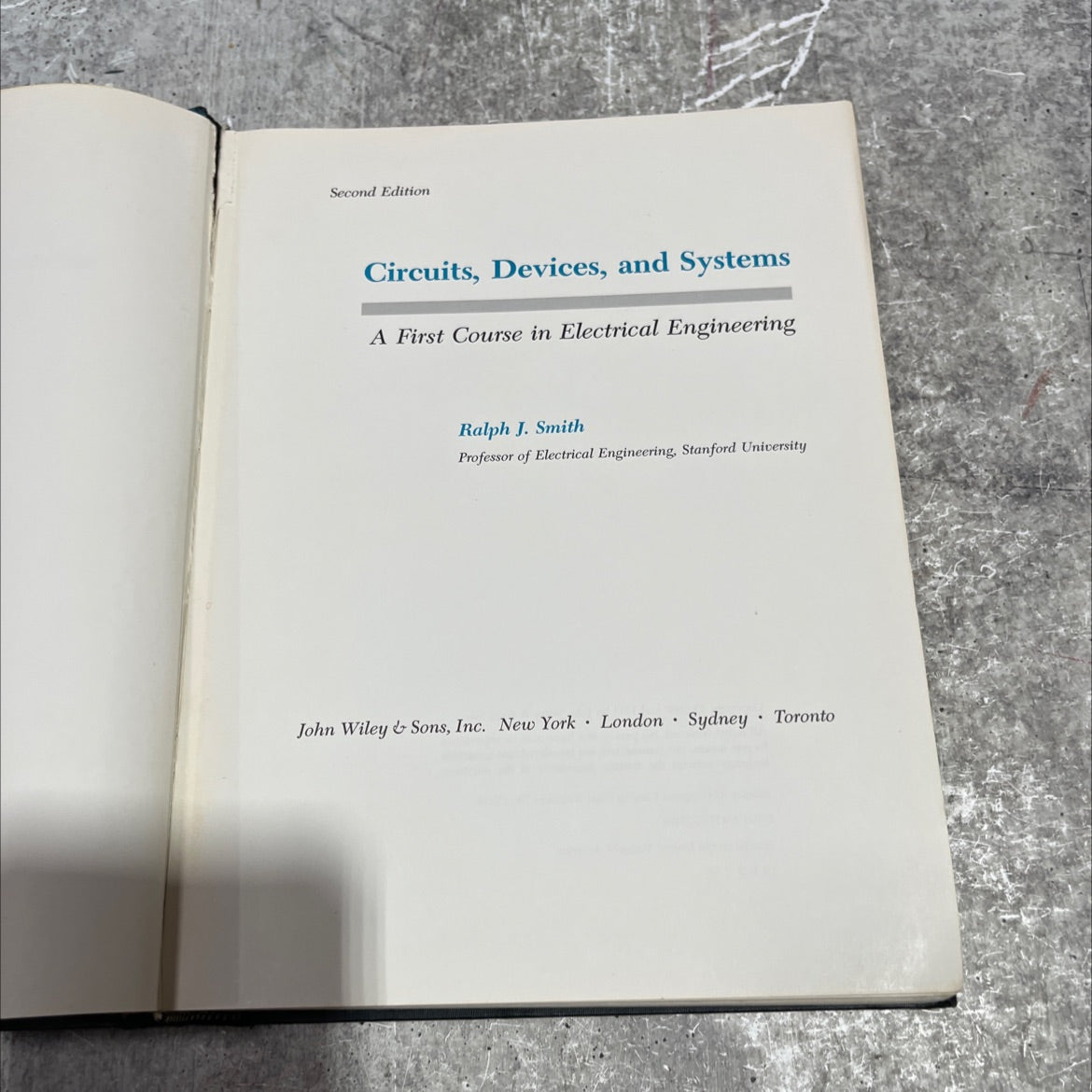 circuits, devices, and systems a first course in electrical engineering book, by Ralph J. Smith, 1971 Hardcover image 2