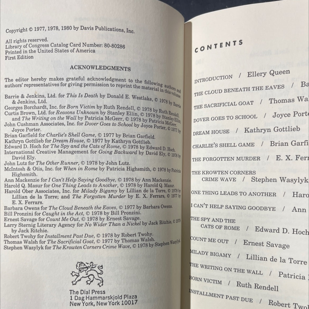 circumstantial evidence book, by ellery queen, 1980 Hardcover image 3