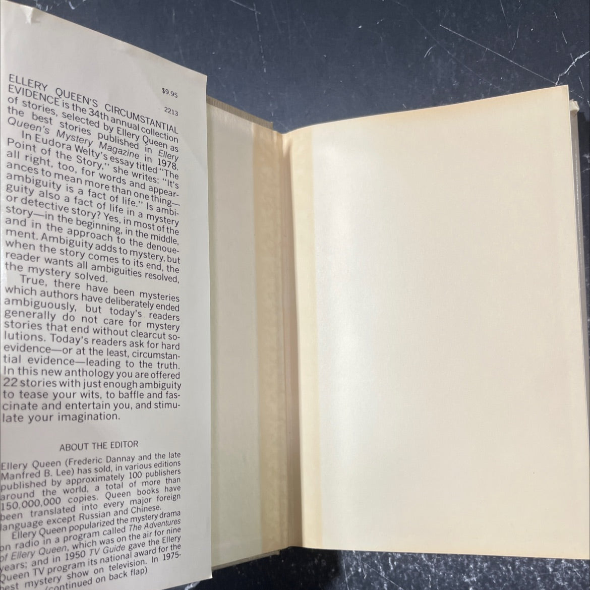 circumstantial evidence book, by ellery queen, 1980 Hardcover image 4