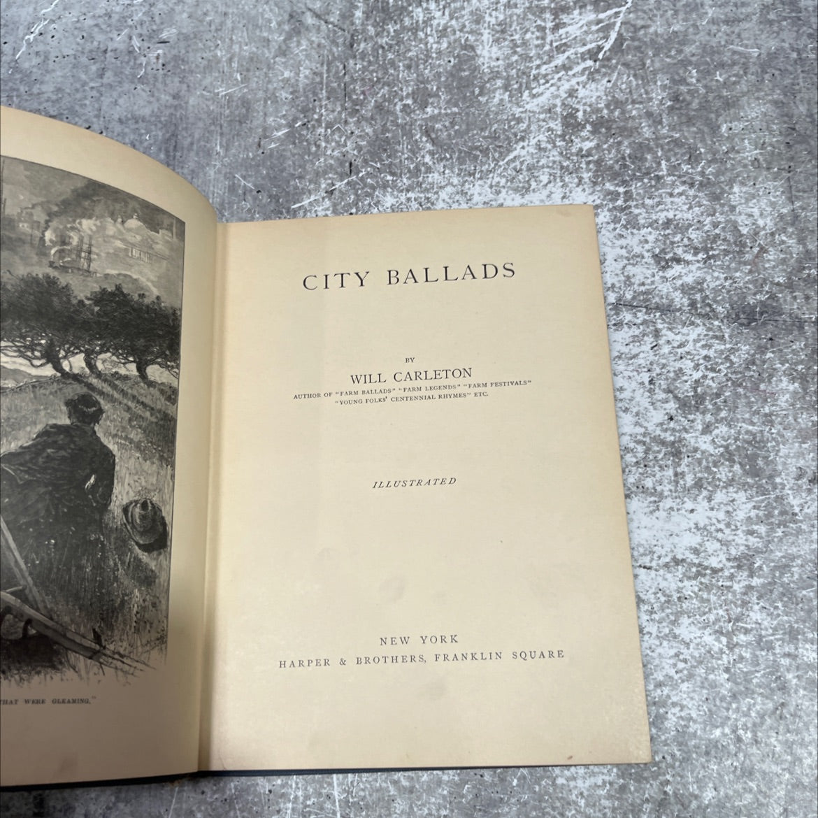 city ballads book, by will carleton, 1885 Hardcover image 2