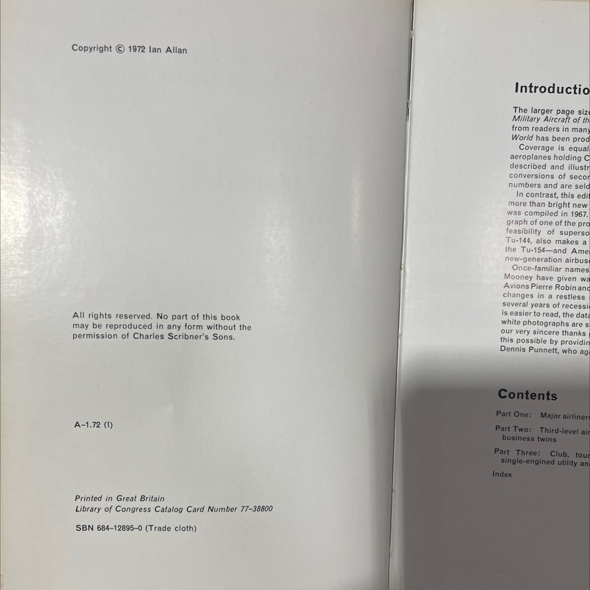 civil aircraft of the world book, by john w. r. taylor and gordon swanborough, 1972 Hardcover, Vintage image 3